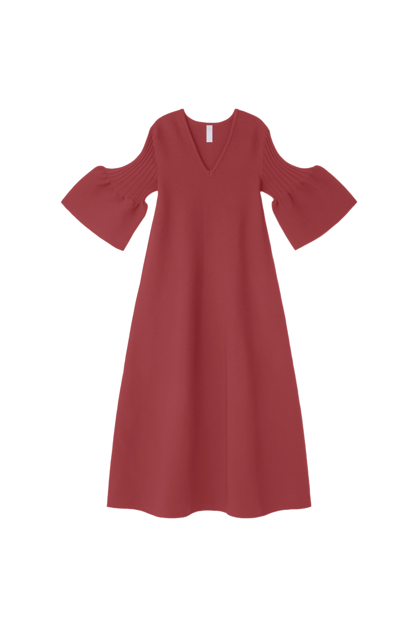 POTTERY SHORT BELL SLEEVE FLARE DRESS - ROUGE BLUSH