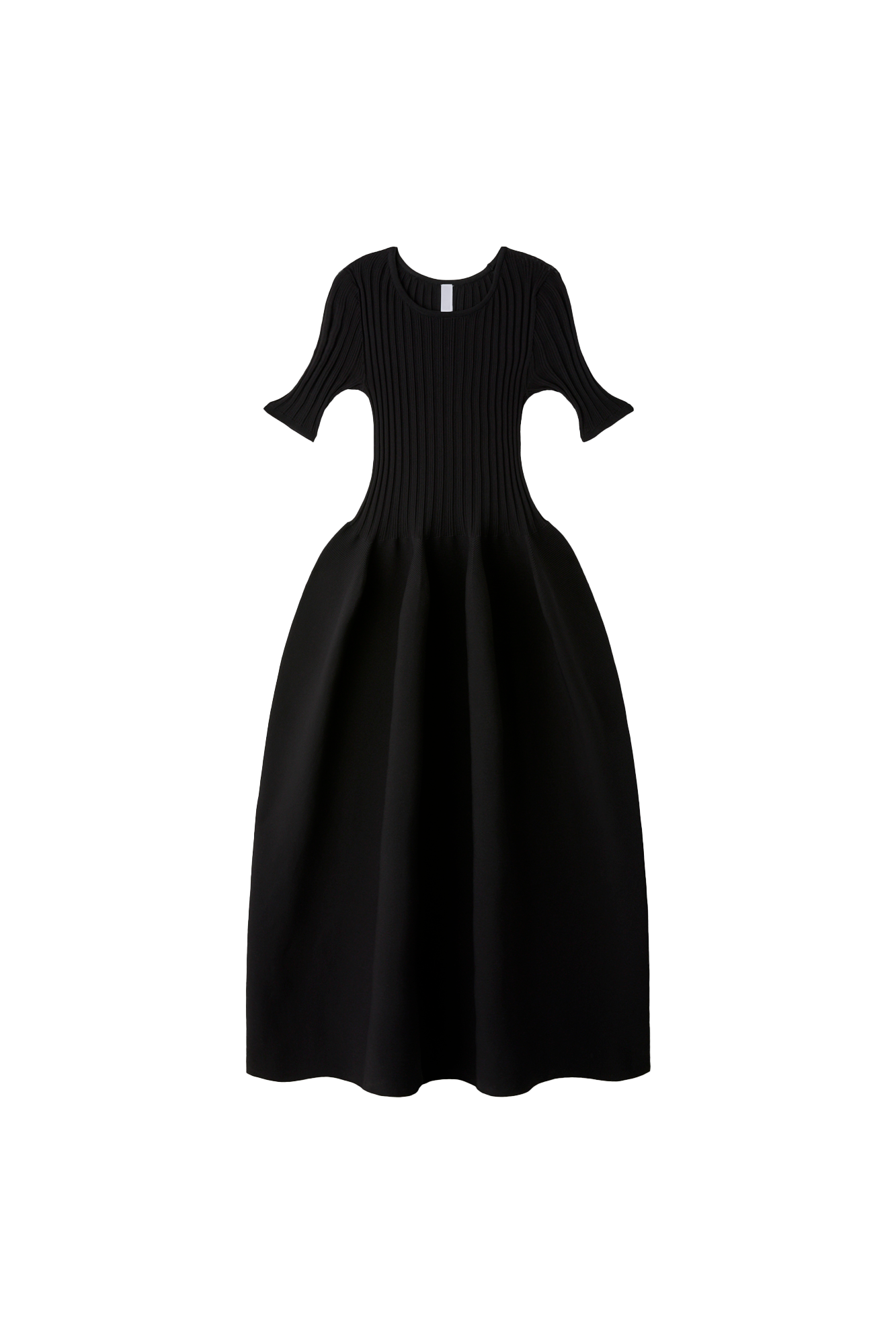 POTTERY SHORT SLEEVE DRESS - BLACK
