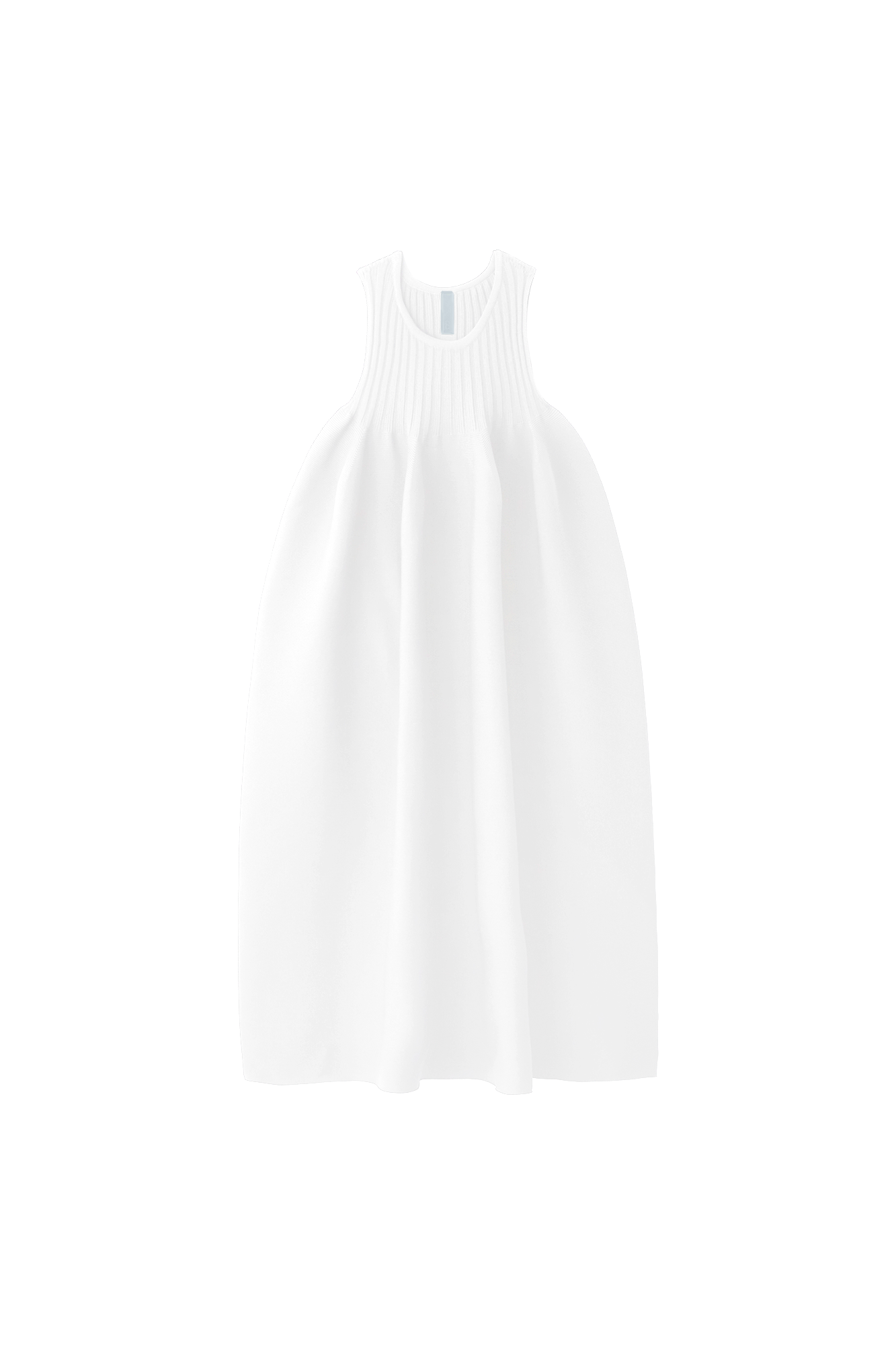 POTTERY SLEEVELESS BUST FLARE DRESS - WHITE