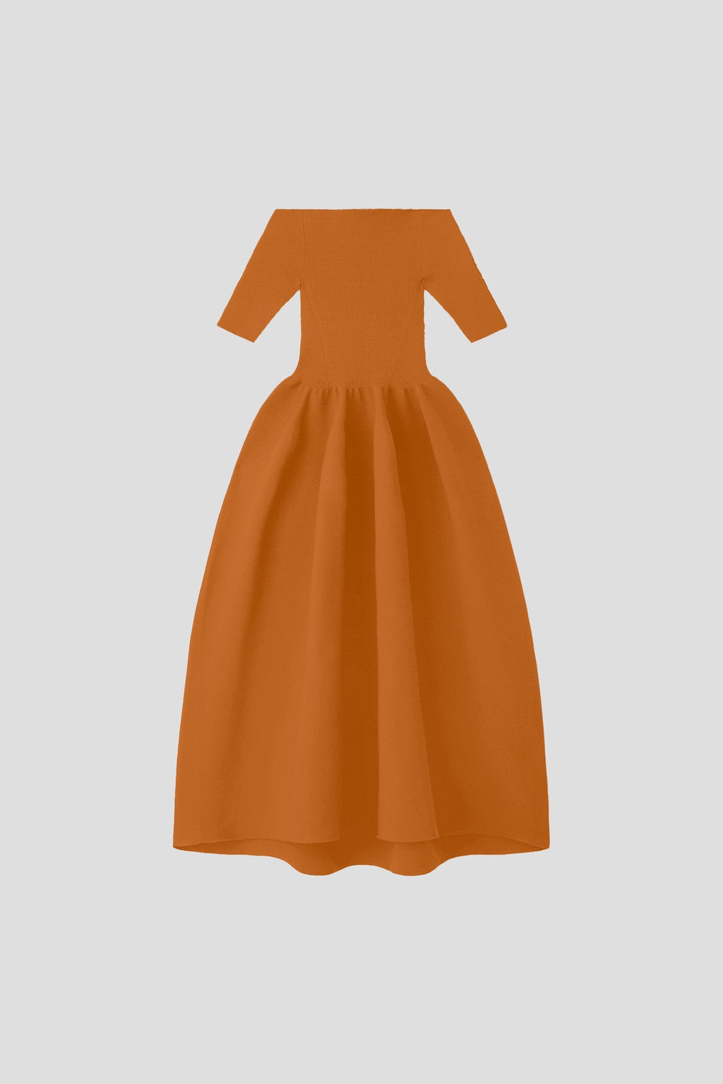 POTTERY HS OFF SHOULDER SHORT SLEEVE DRESS - COPPER