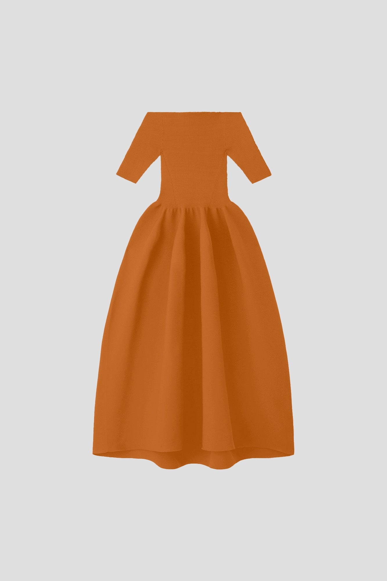 POTTERY HS OFF SHOULDER SHORT SLEEVE DRESS - COPPER