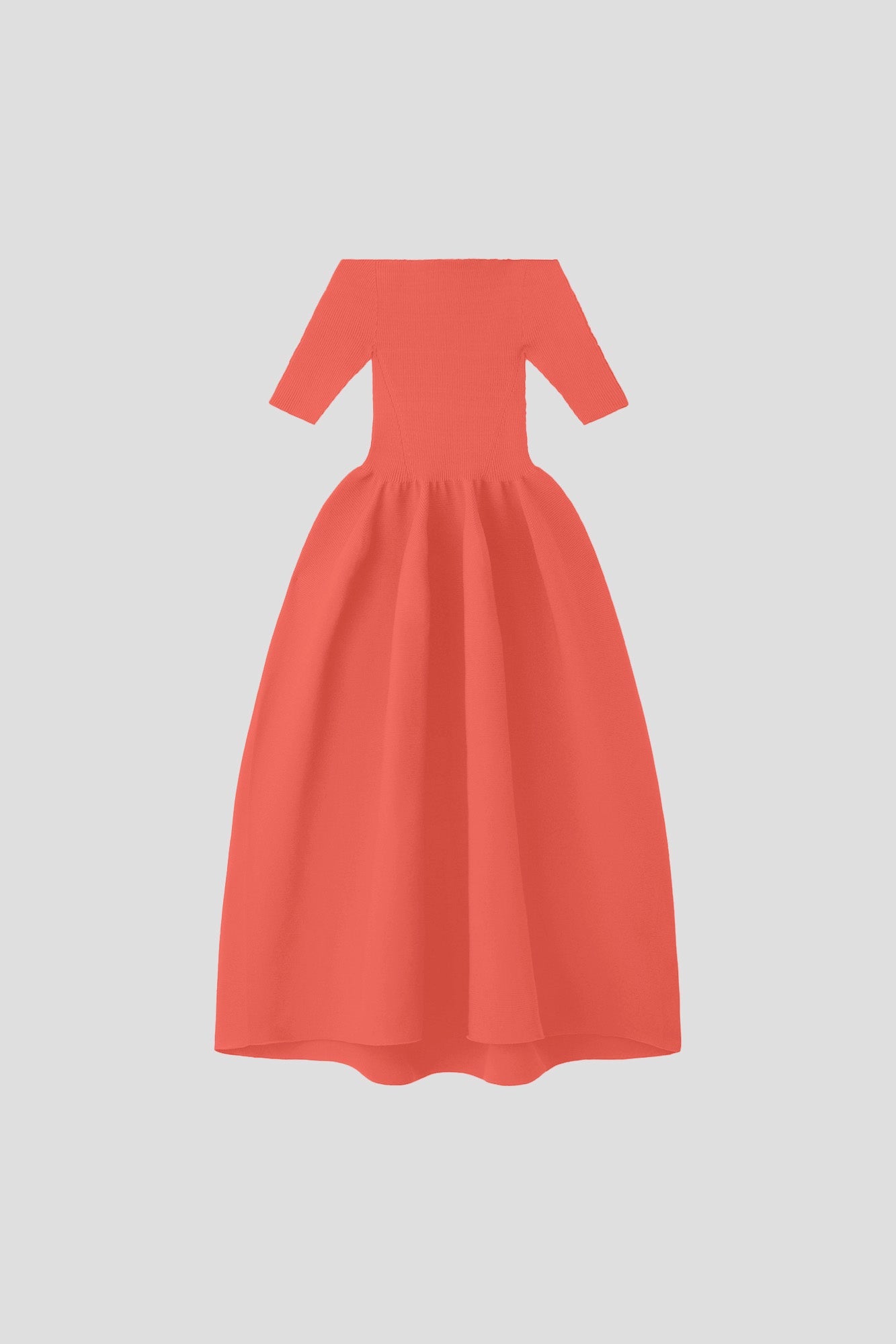 POTTERY HS OFF SHOULDER SHORT SLEEVE DRESS - CORAL PINK