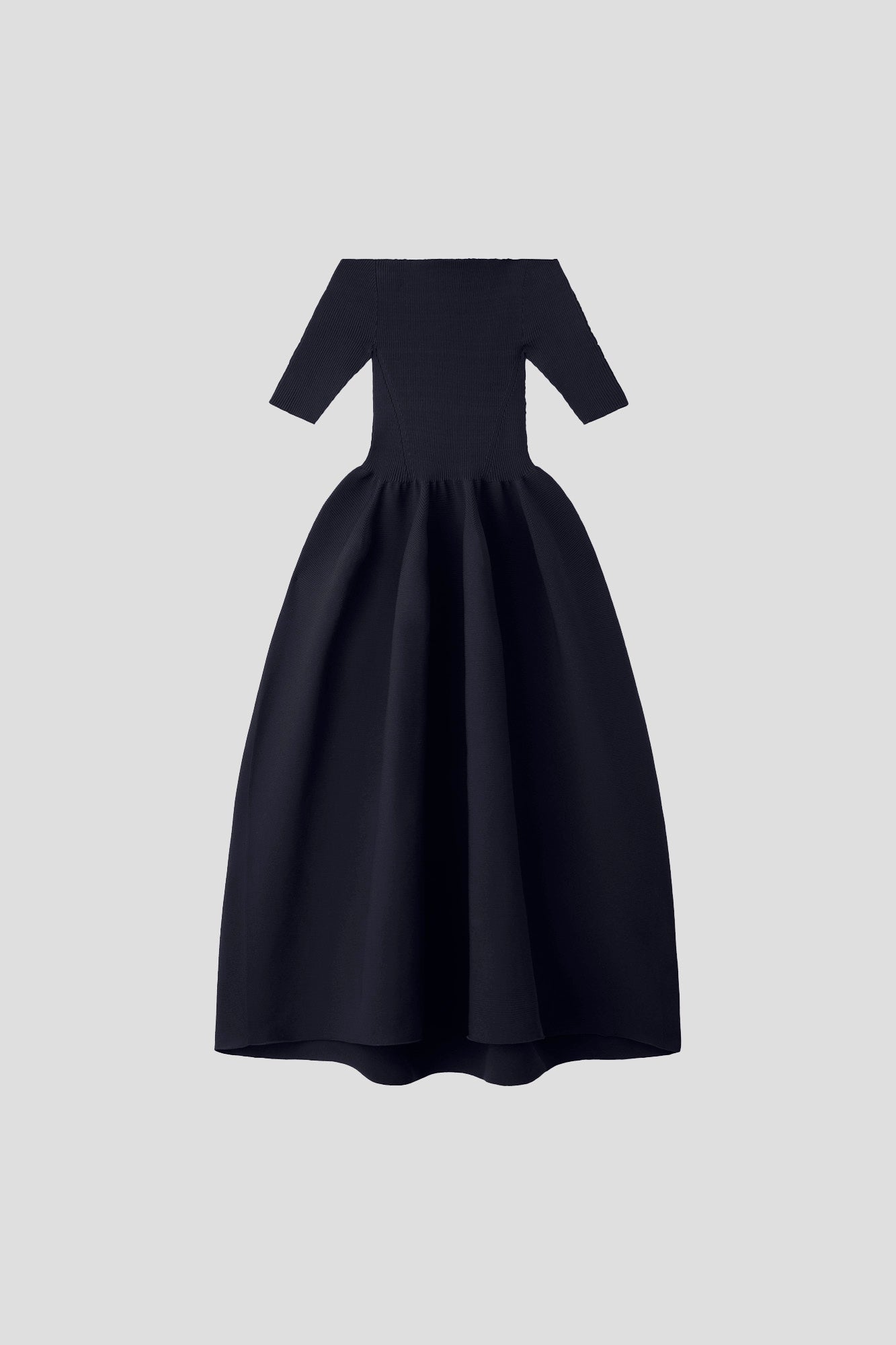 POTTERY HS OFF SHOULDER SHORT SLEEVE DRESS - NAVY