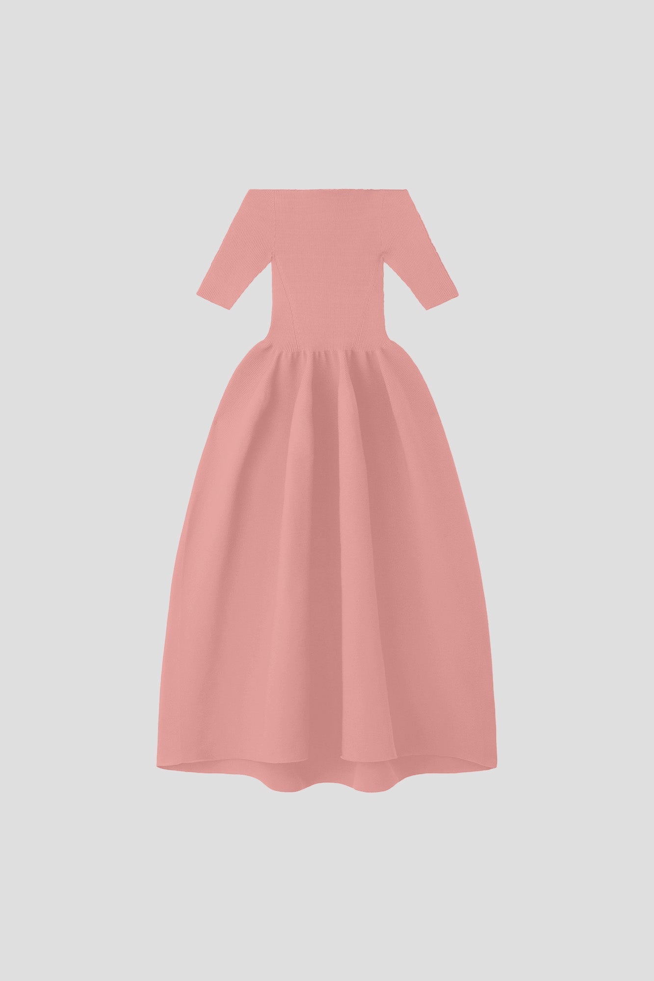 POTTERY HS OFF SHOULDER SHORT SLEEVE DRESS - ONION PINK
