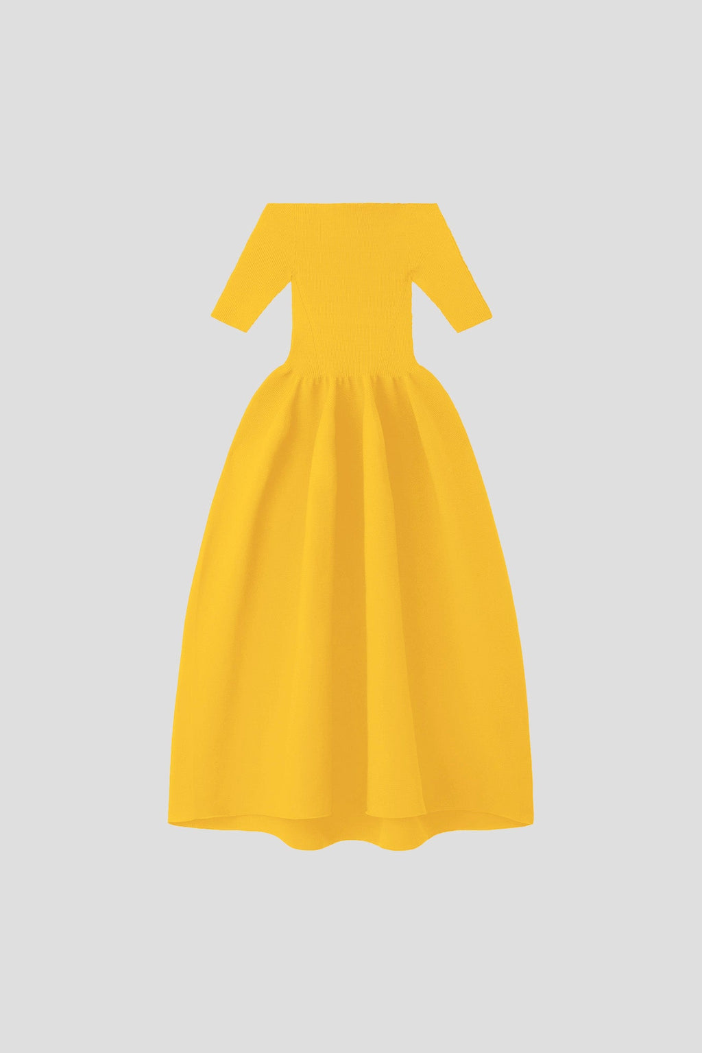 POTTERY HS OFF SHOULDER SHORT SLEEVE DRESS - SUNFLOWER