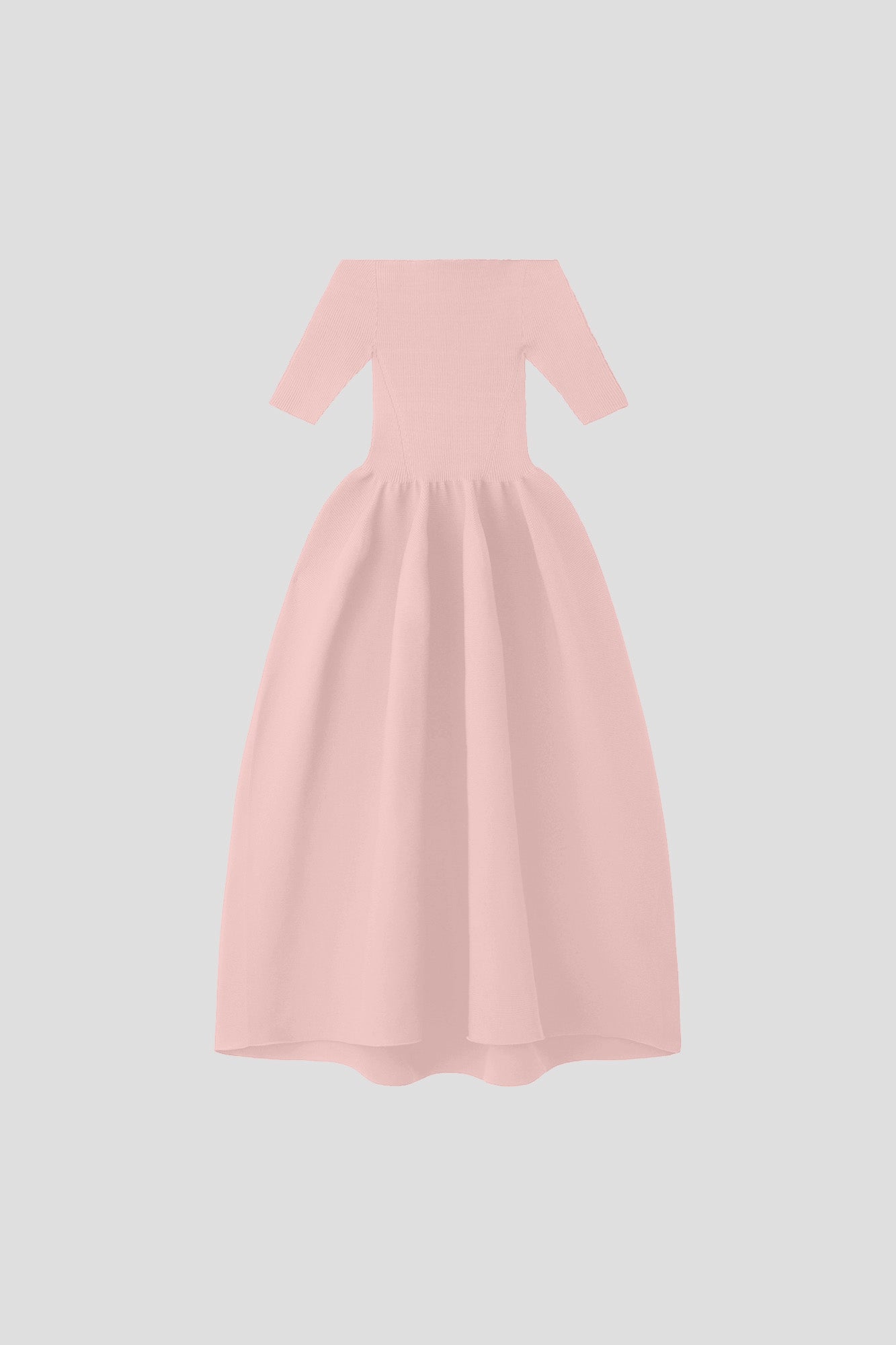 POTTERY HS OFF SHOULDER SHORT SLEEVE DRESS - TEA ROSE