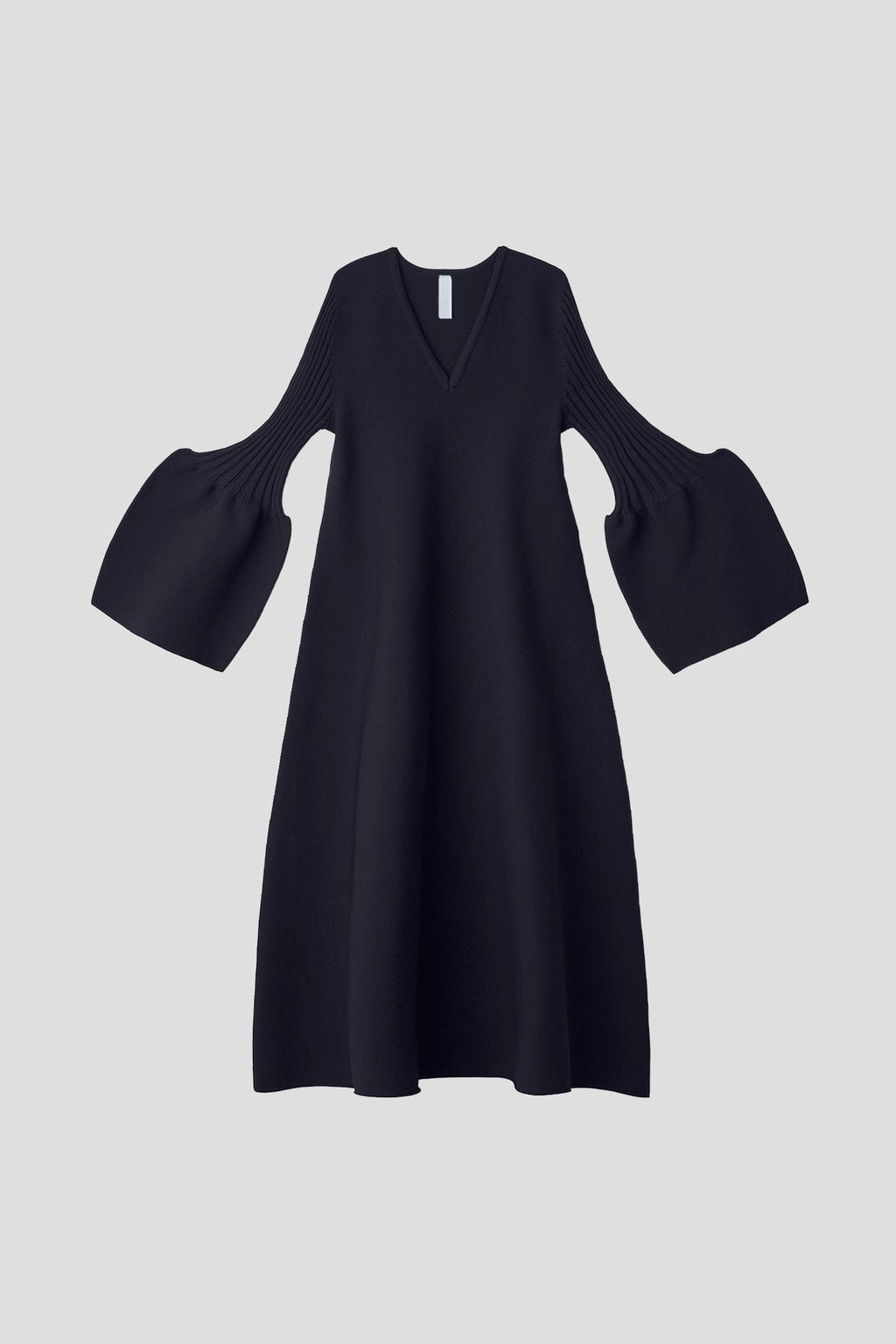 POTTERY LONG BELL SLEEVE FLARE DRESS - NAVY