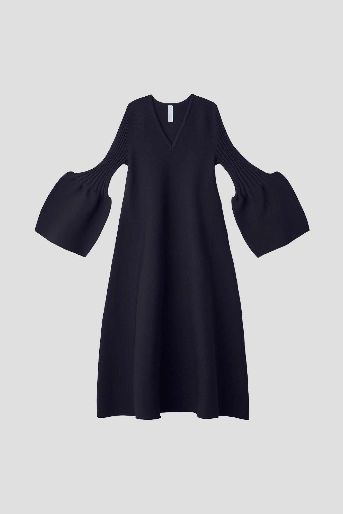 POTTERY LONG BELL SLEEVE FLARE DRESS - NAVY