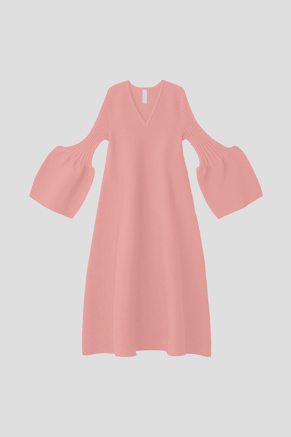 POTTERY LONG BELL SLEEVE FLARE DRESS - ONION PINK