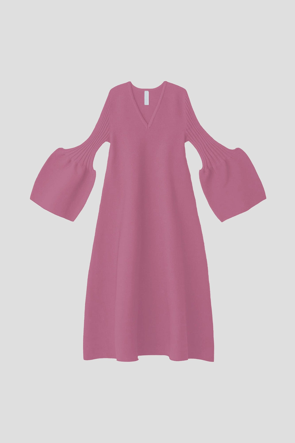 POTTERY LONG BELL SLEEVE FLARE DRESS - PASTEL VIOLET