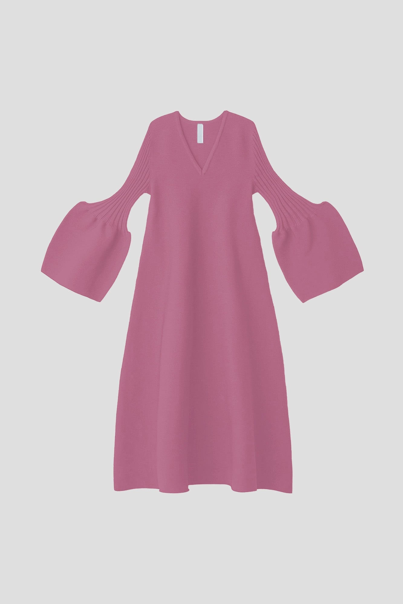 POTTERY LONG BELL SLEEVE FLARE DRESS - PASTEL VIOLET