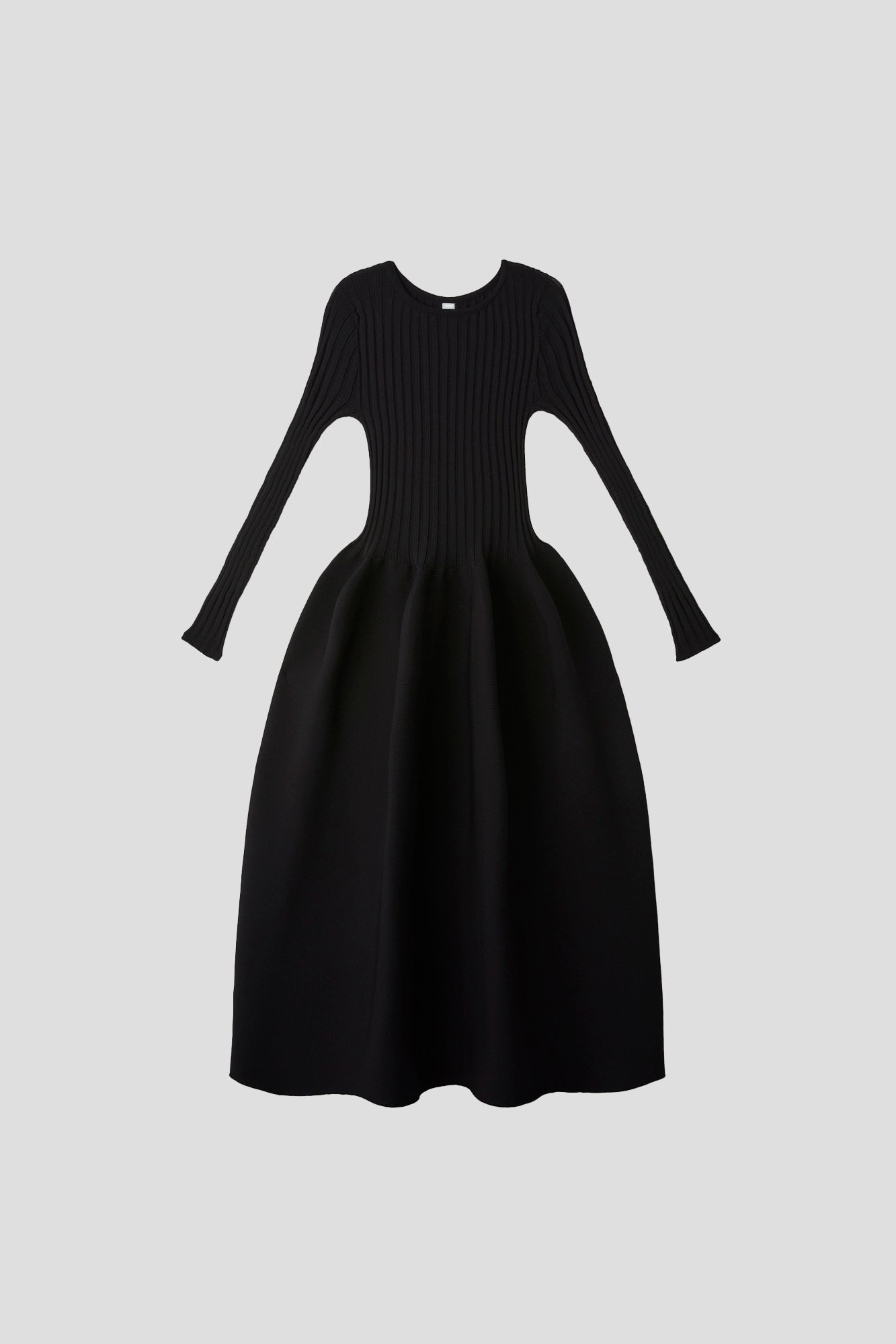 POTTERY LONG SLEEVE DRESS - BLACK