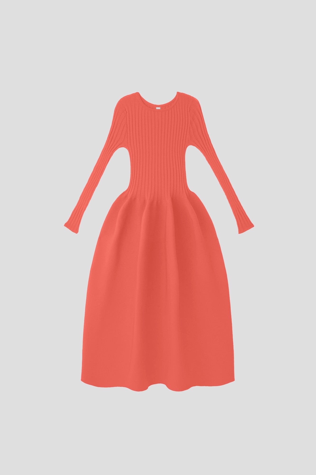 POTTERY LONG SLEEVE DRESS - CORAL PINK