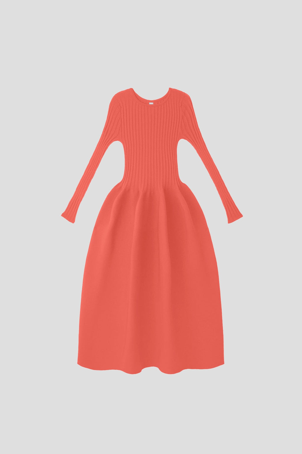 POTTERY LONG SLEEVE DRESS - CORAL PINK
