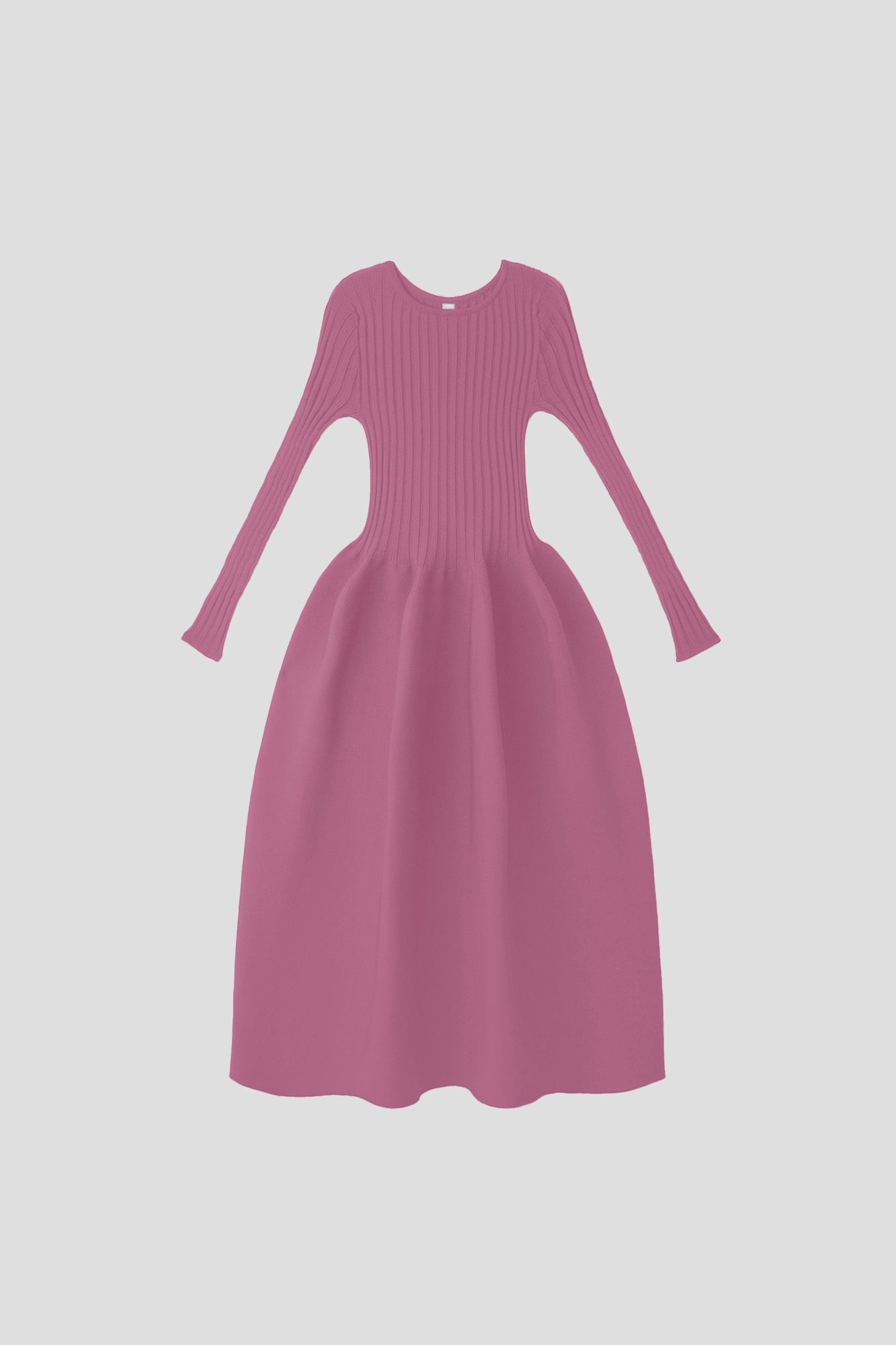 POTTERY LONG SLEEVE DRESS - PASTEL VIOLET