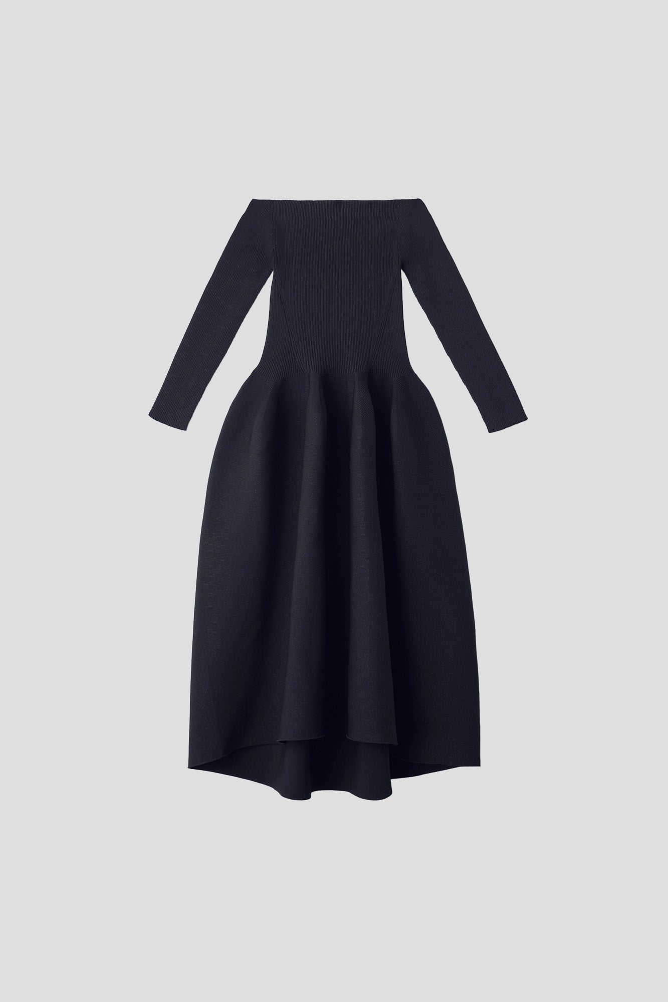 POTTERY HS OFF SHOULDER LONG SLEEVE DRESS - NAVY