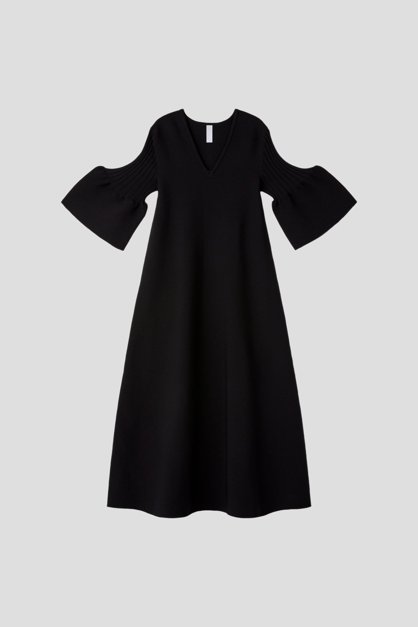 POTTERY SHORT BELL SLEEVE FLARE DRESS - BLACK