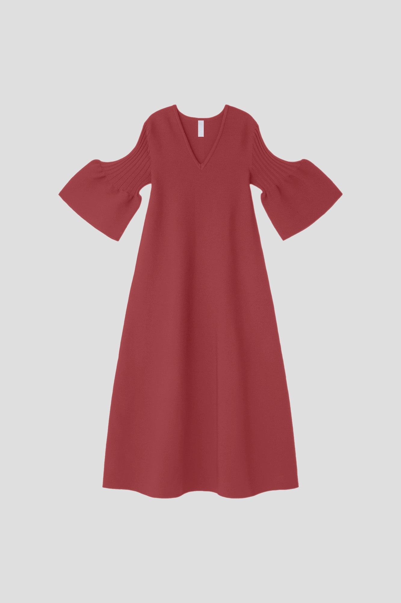 POTTERY SHORT BELL SLEEVE FLARE DRESS - ROUGE BLUSH