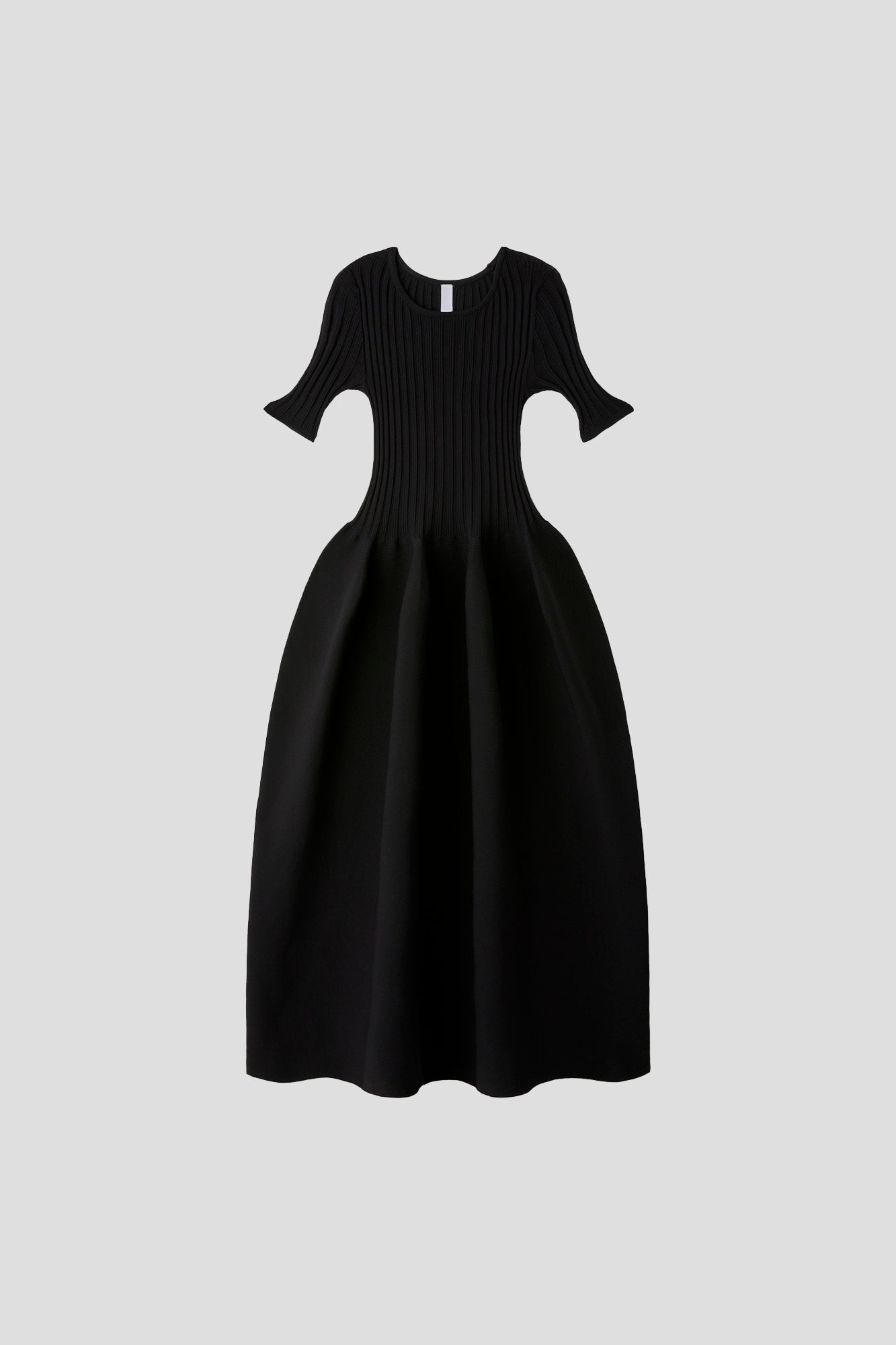 POTTERY SHORT SLEEVE DRESS - BLACK