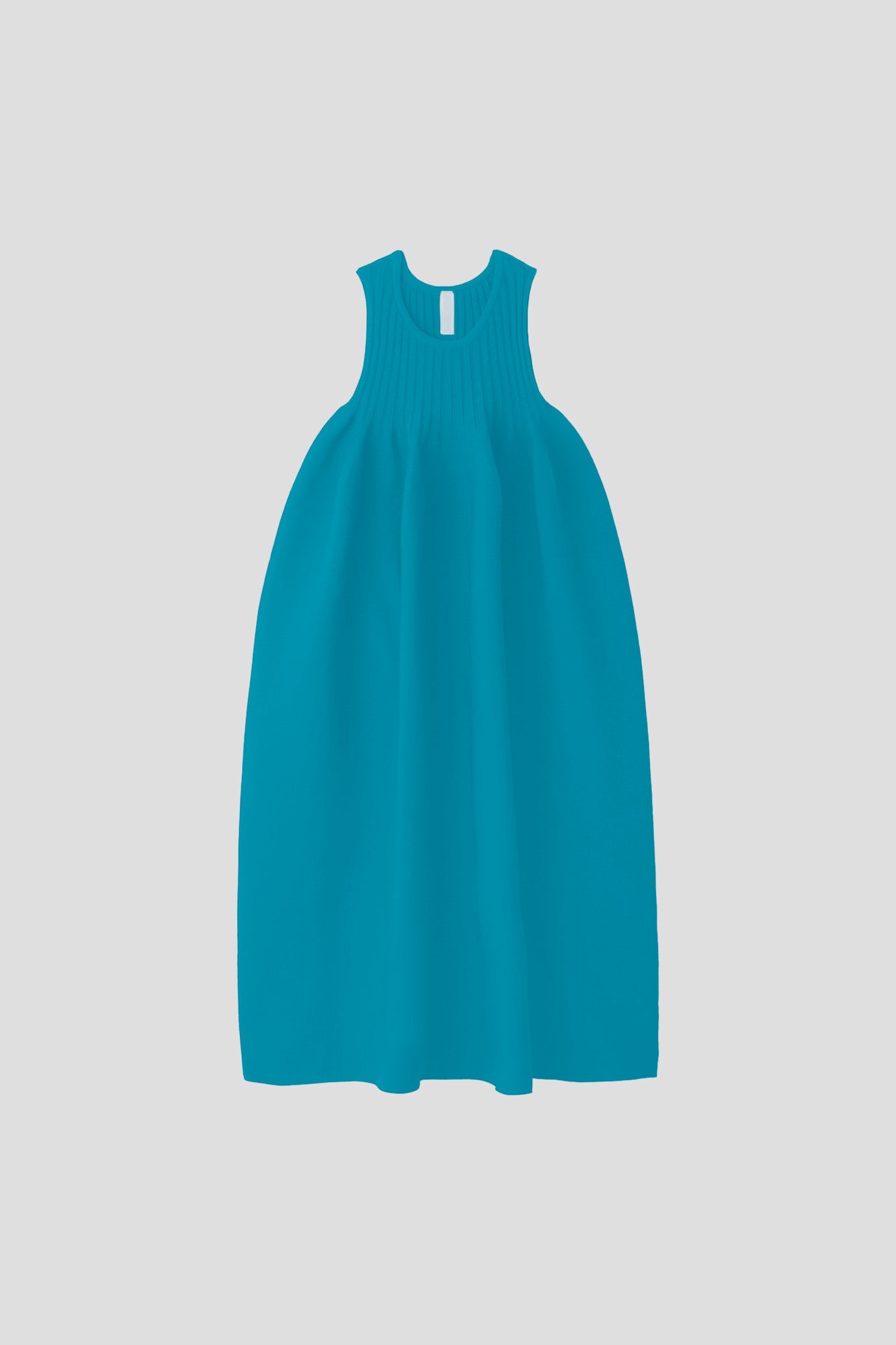 POTTERY SLEEVELESS BUST FLARE DRESS - CYAN
