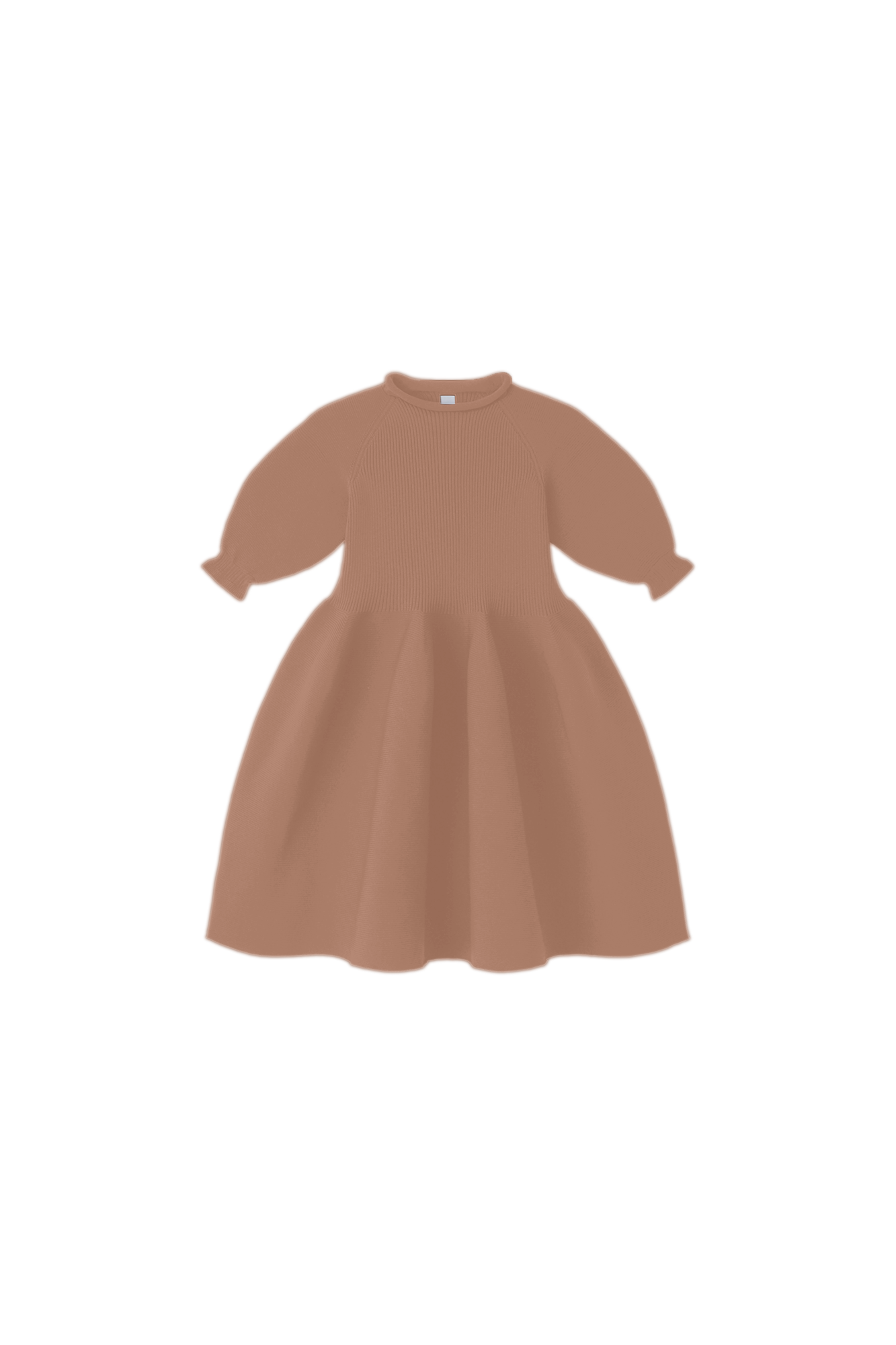 POTTERY KIDS PUFF SLEEVE DRESS - HAZELNUT