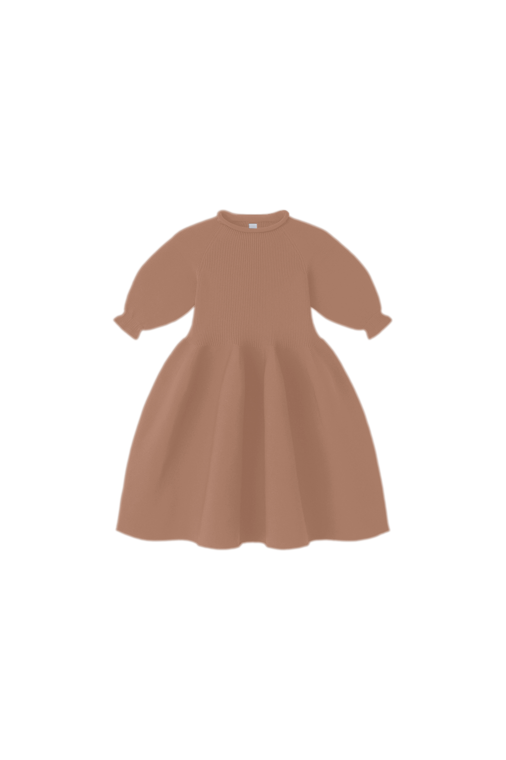POTTERY KIDS PUFF SLEEVE DRESS - HAZELNUT