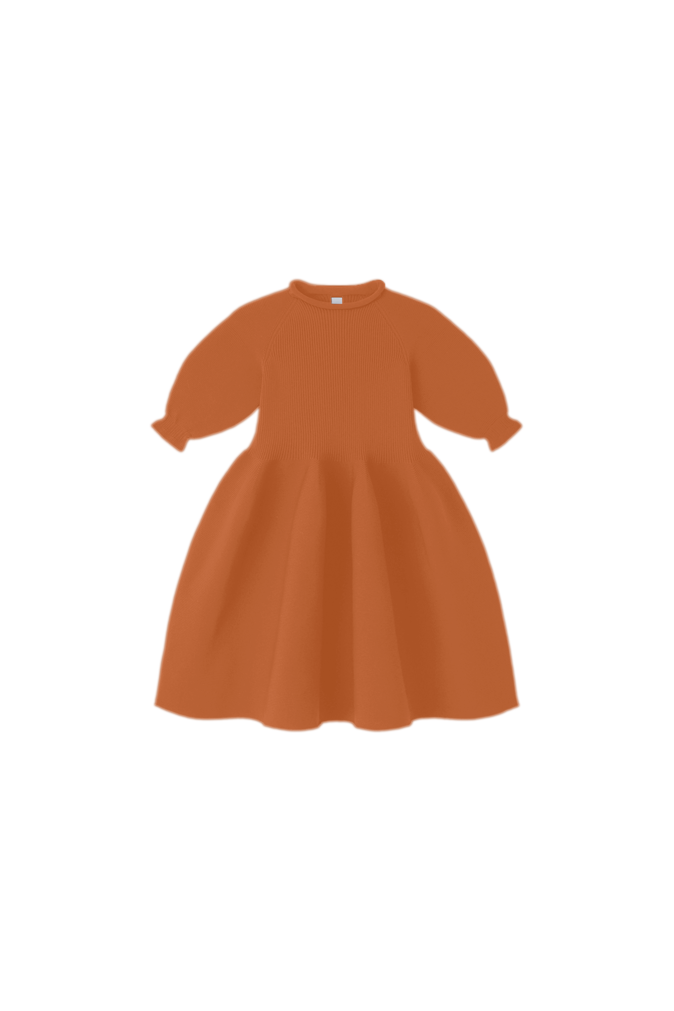 POTTERY KIDS PUFF SLEEVE DRESS - ORANGE OCHRE
