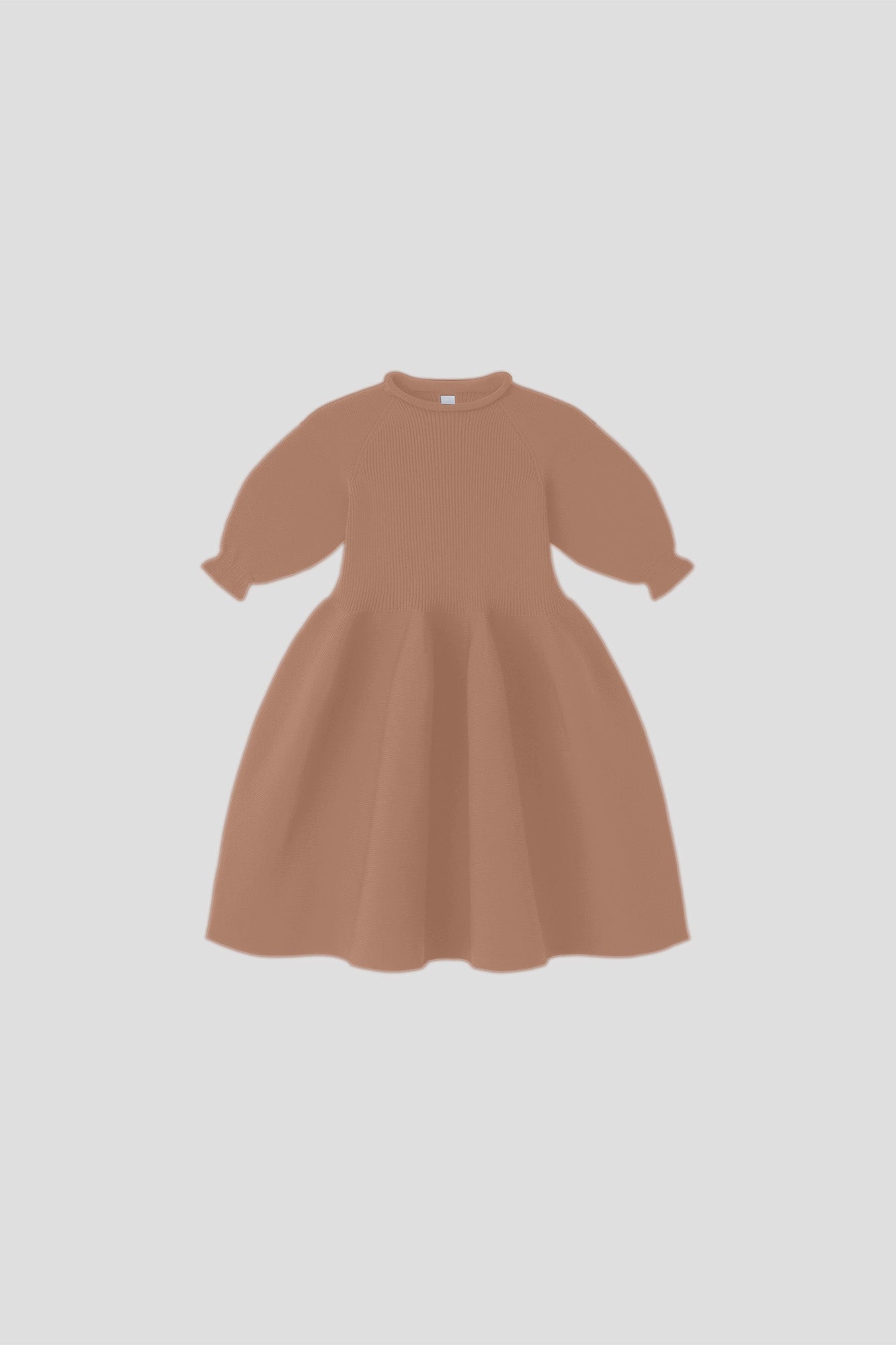 POTTERY KIDS PUFF SLEEVE DRESS - HAZELNUT