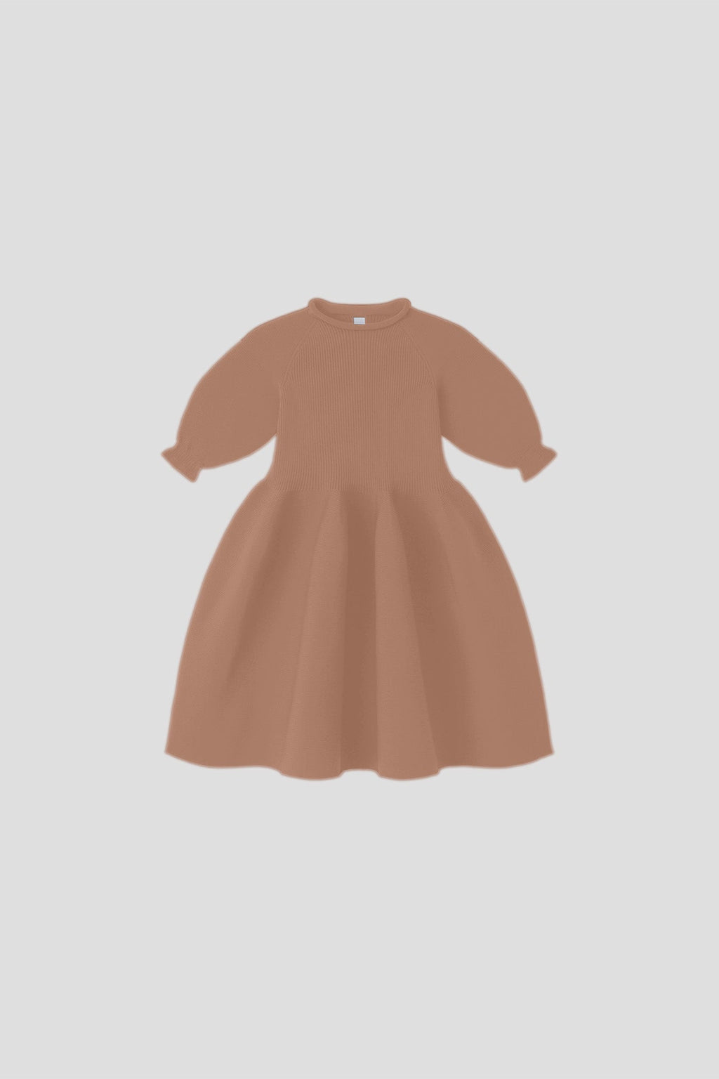 POTTERY KIDS PUFF SLEEVE DRESS - HAZELNUT