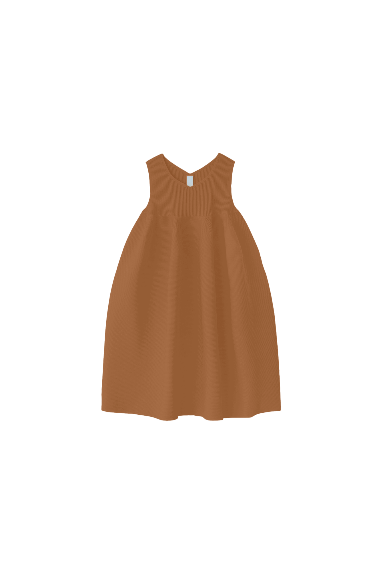 POTTERY KIDS SLEEVELESS BUST FLARE DRESS - SADDLE BROWN