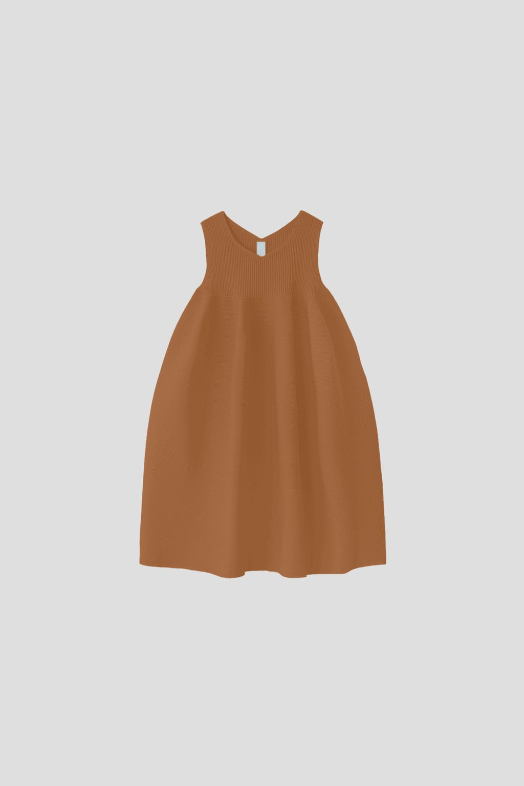 POTTERY KIDS SLEEVELESS BUST FLARE DRESS - SADDLE BROWN