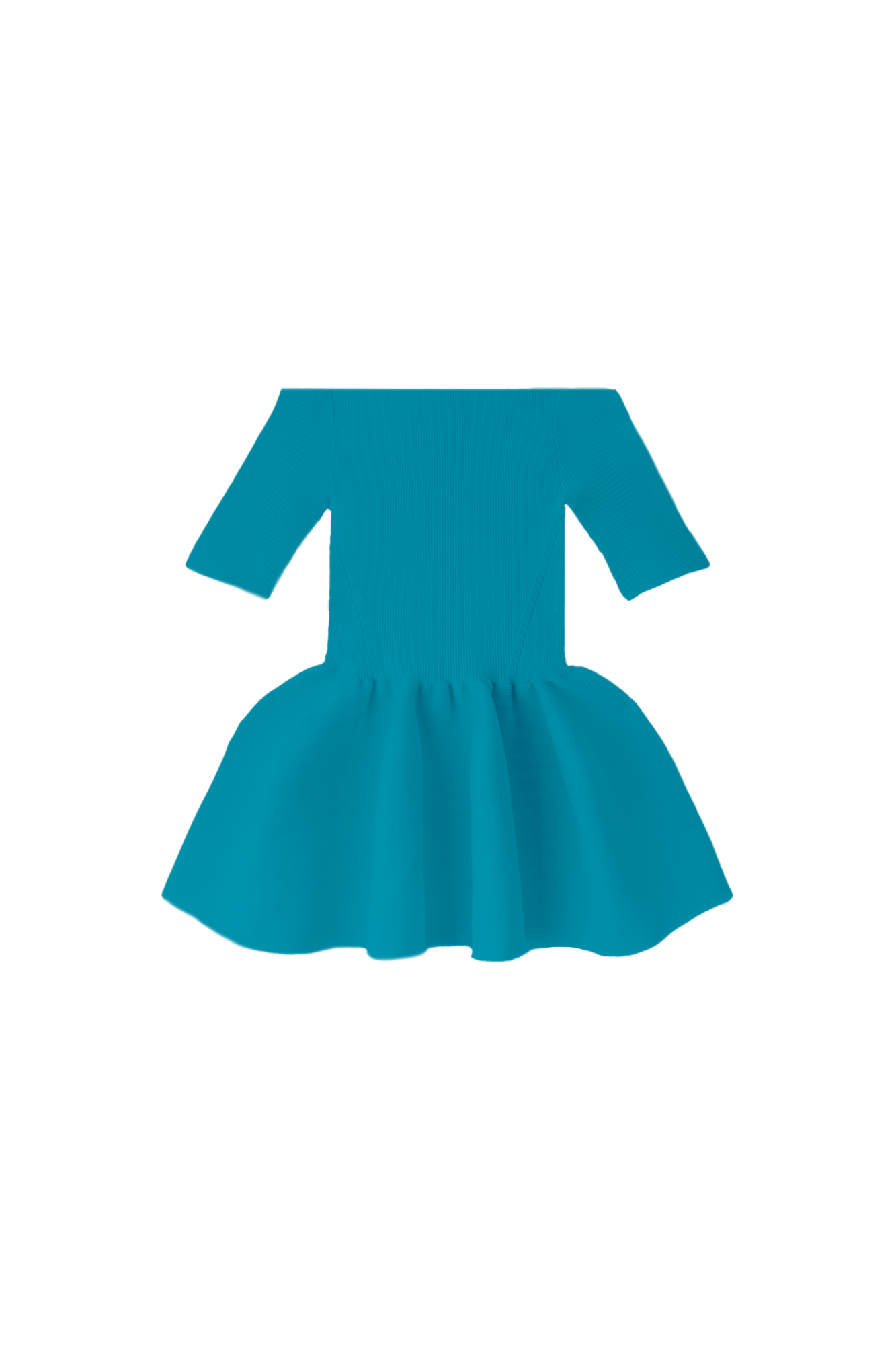 POTTERY HS OFF SHOULDER SHORT SLEEVE TOP - CYAN