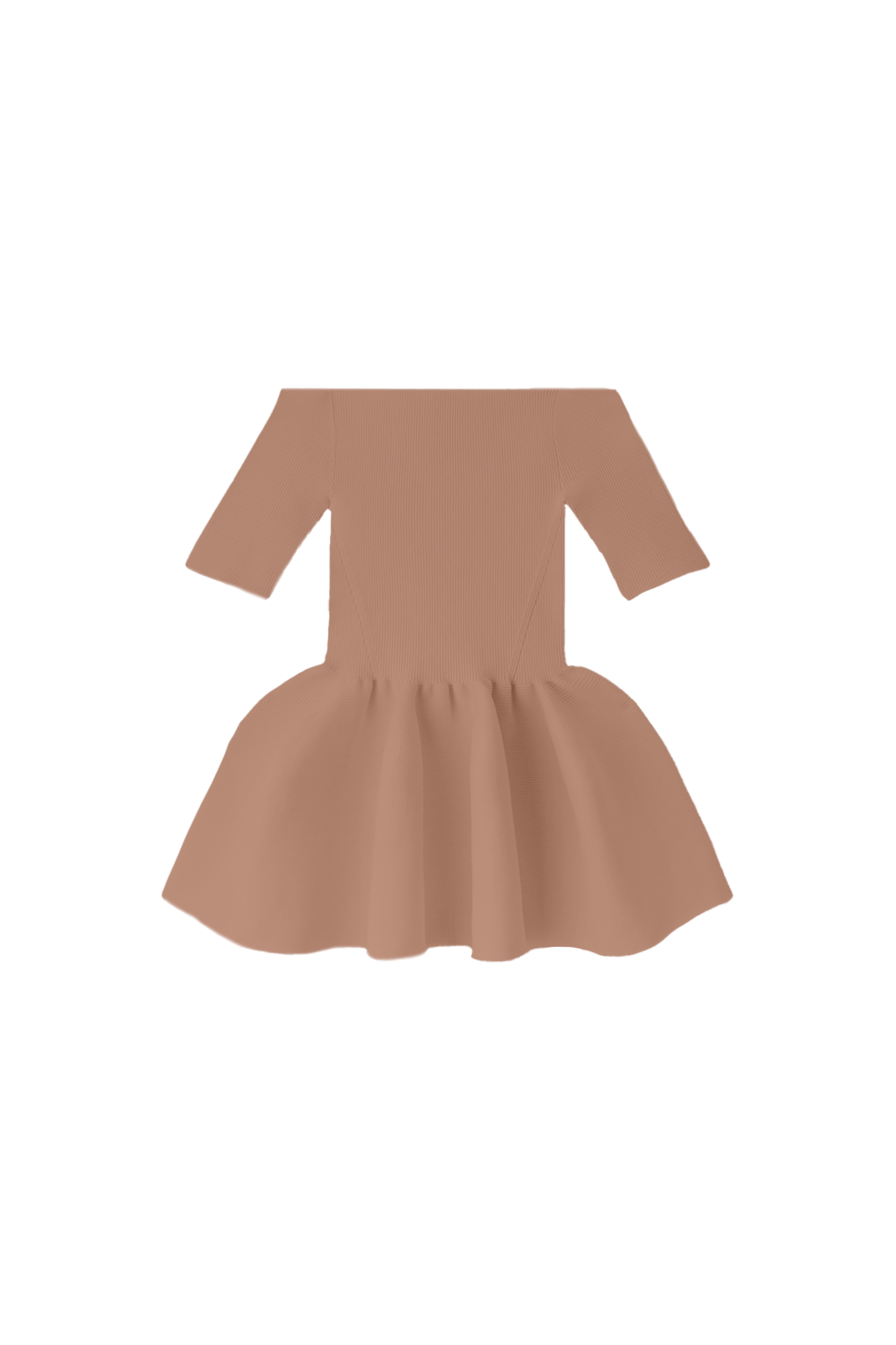 POTTERY HS OFF SHOULDER SHORT SLEEVE TOP - HAZELNUT
