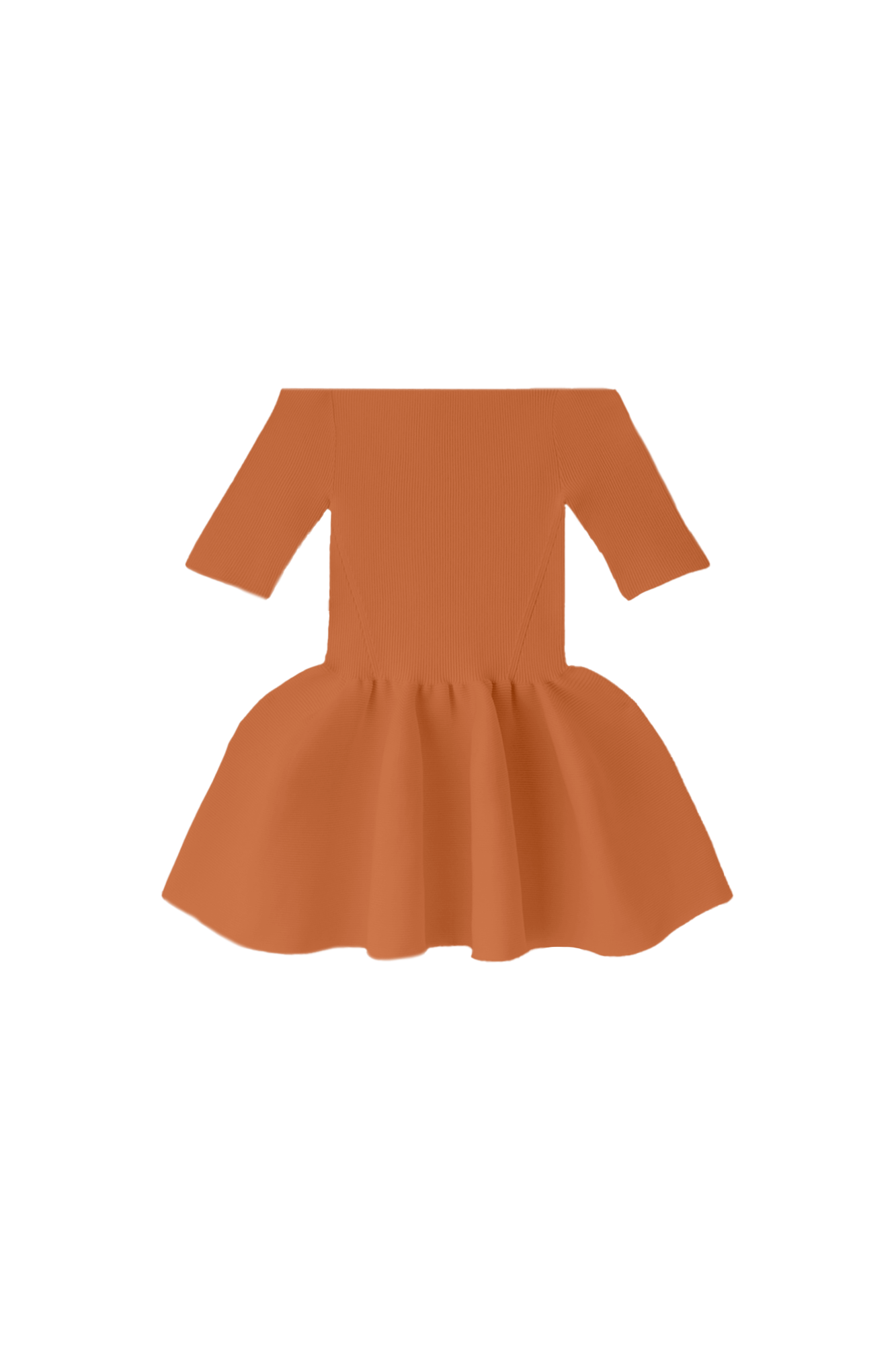 POTTERY HS OFF SHOULDER SHORT SLEEVE TOP - ORANGE OCHRE