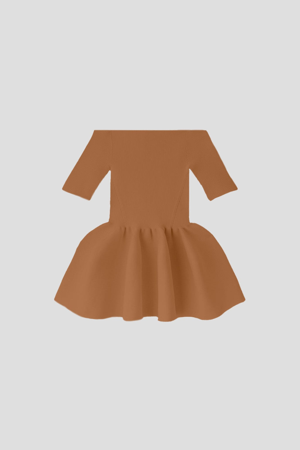 POTTERY HS OFF SHOULDER SHORT SLEEVE TOP - SADDLE BROWN