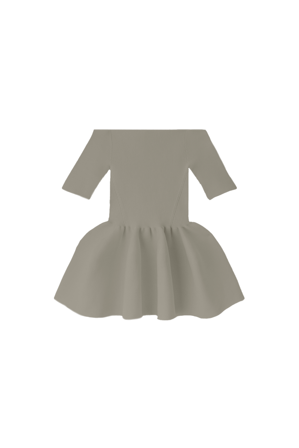 POTTERY HS OFF SHOULDER SHORT SLEEVE TOP - STONE GRAY