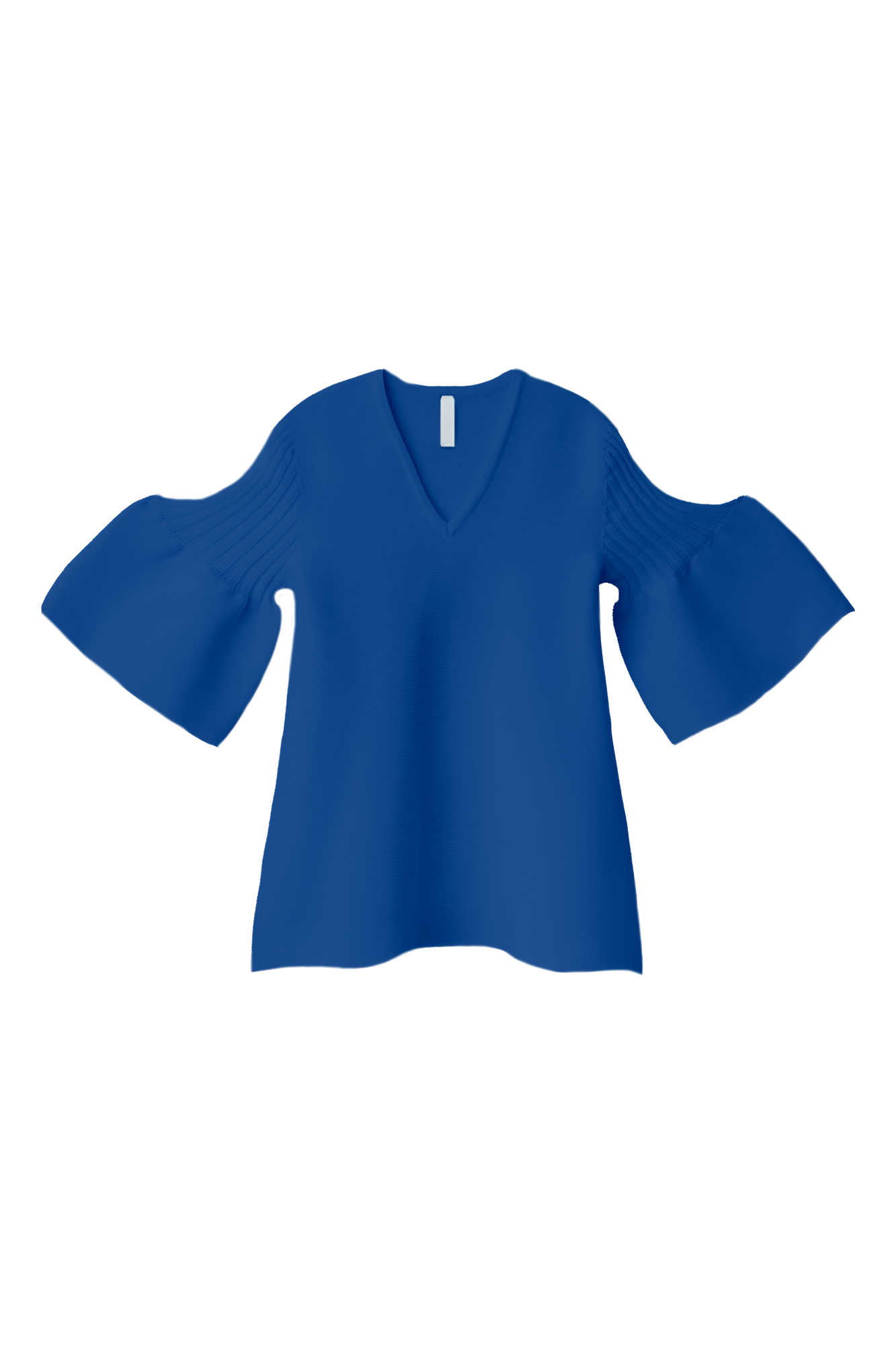 POTTERY SHORT BELL SLEEVE FLARE TOP - AZURE BLUE