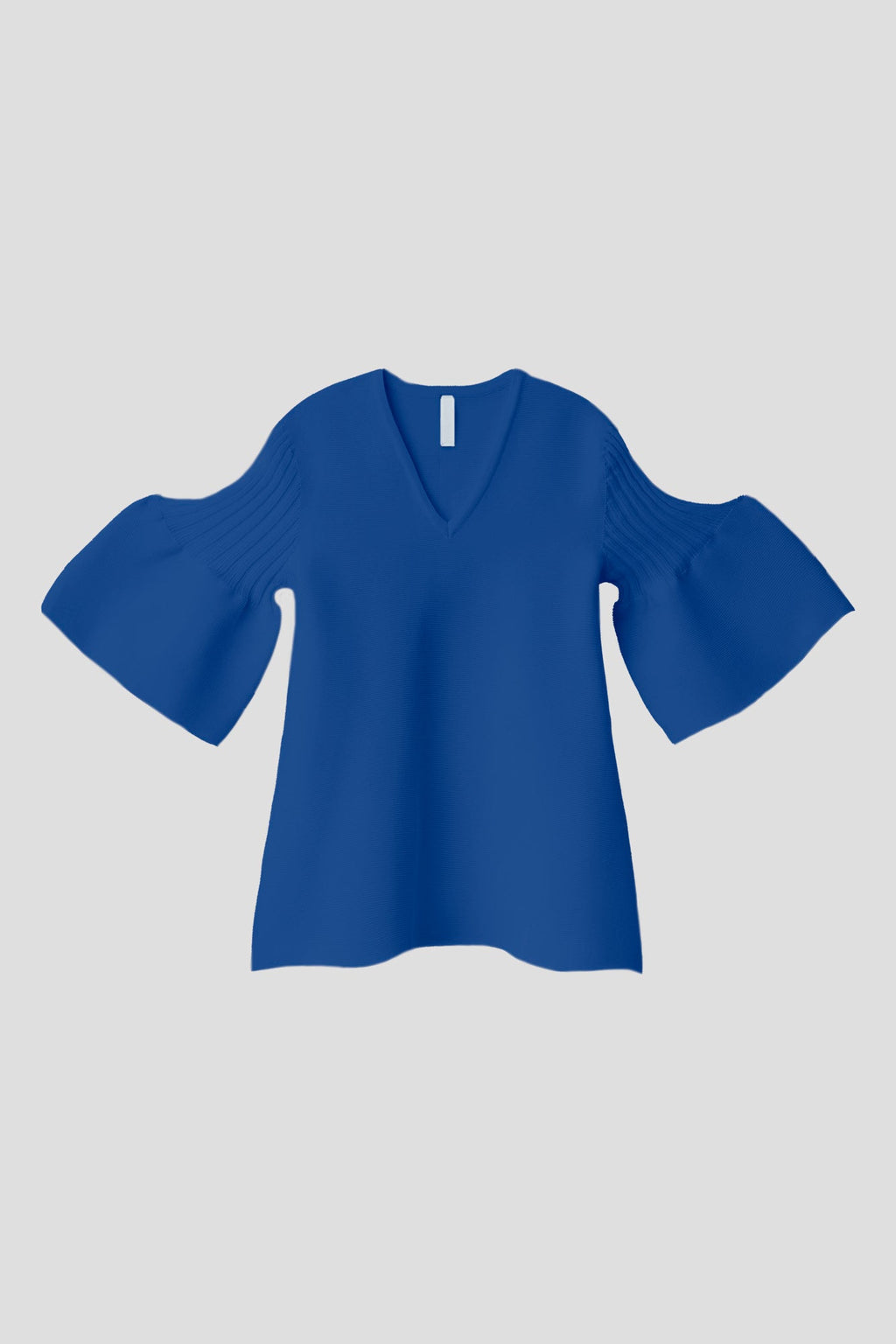 POTTERY SHORT BELL SLEEVE FLARE TOP - AZURE BLUE