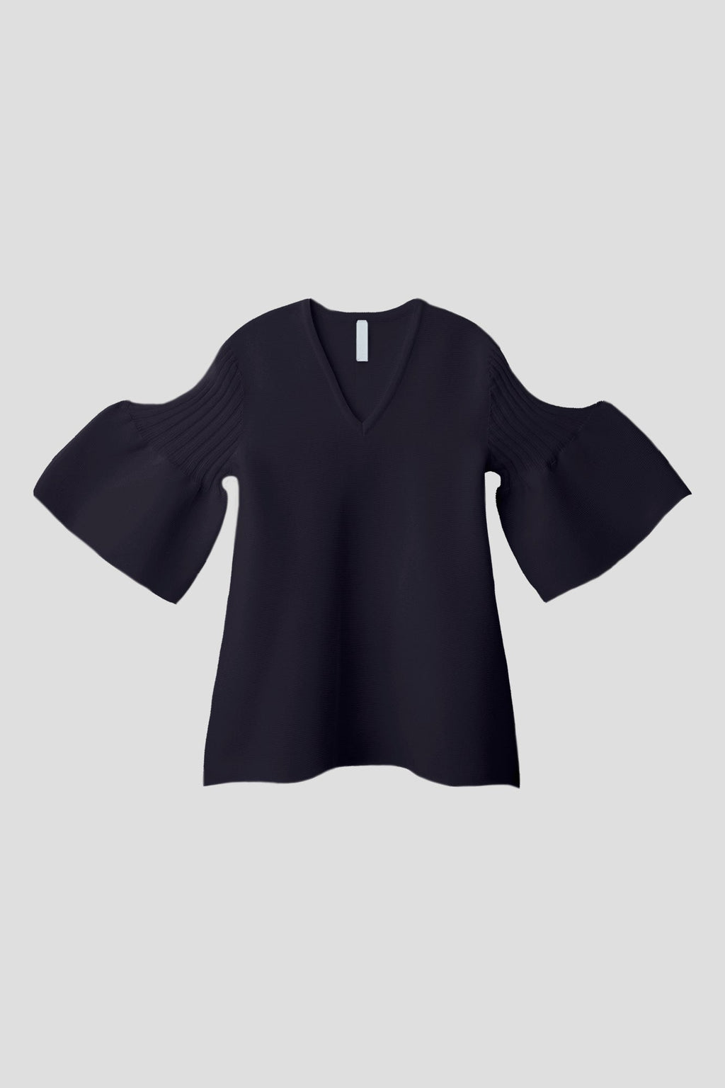 POTTERY SHORT BELL SLEEVE FLARE TOP - NAVY