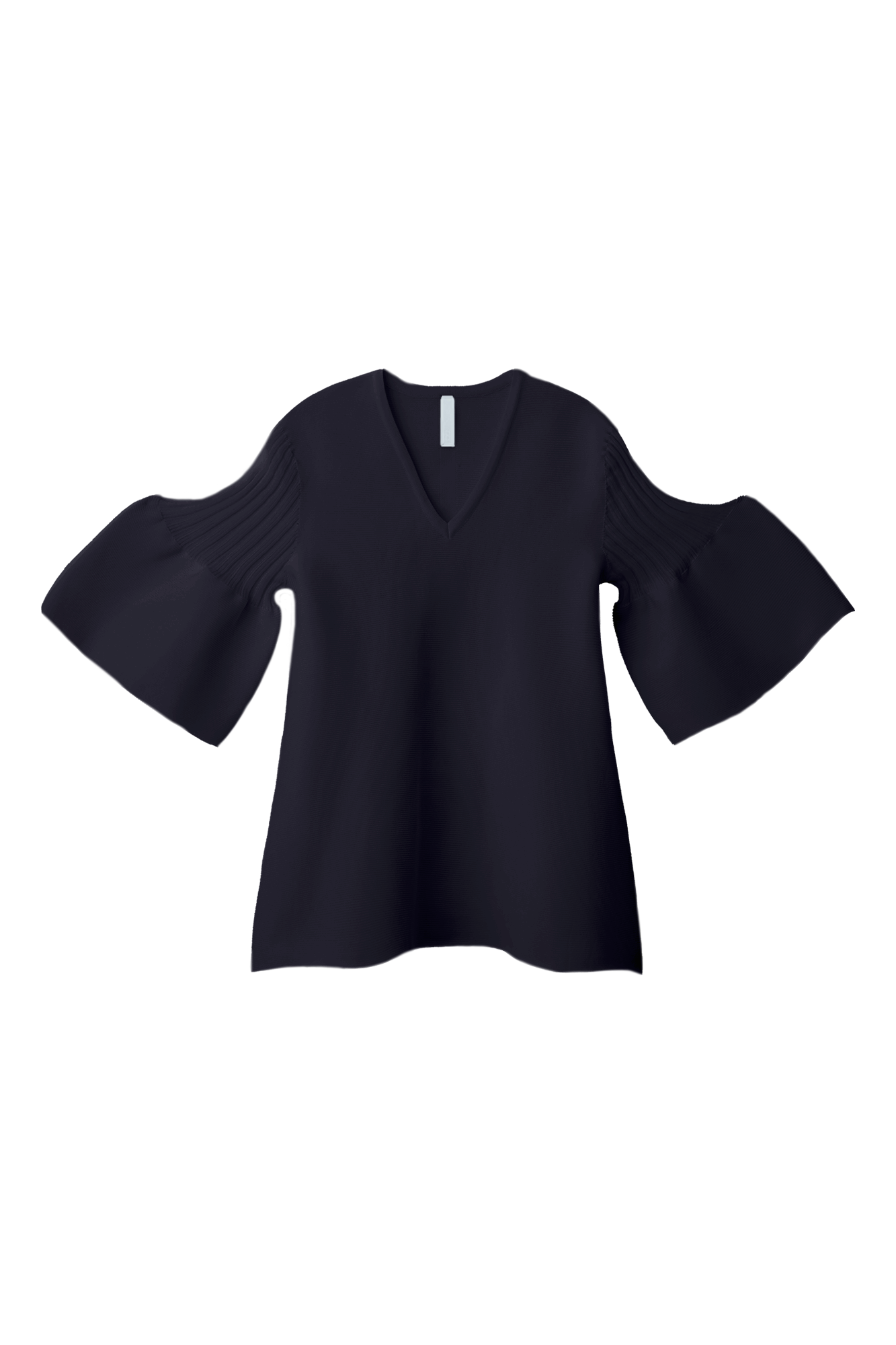 POTTERY SHORT BELL SLEEVE FLARE TOP - NAVY
