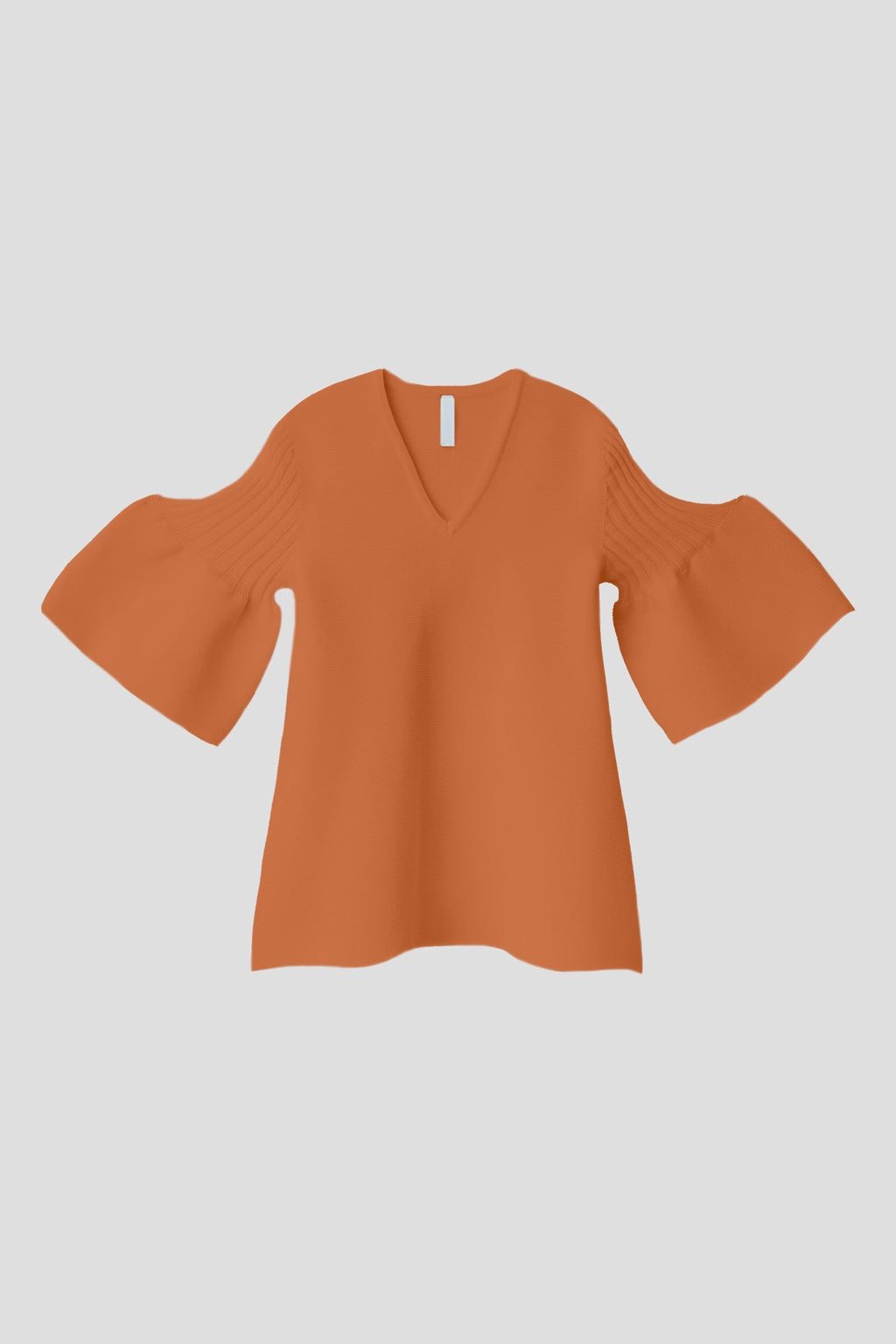 POTTERY SHORT BELL SLEEVE FLARE TOP - ORANGE OCHRE