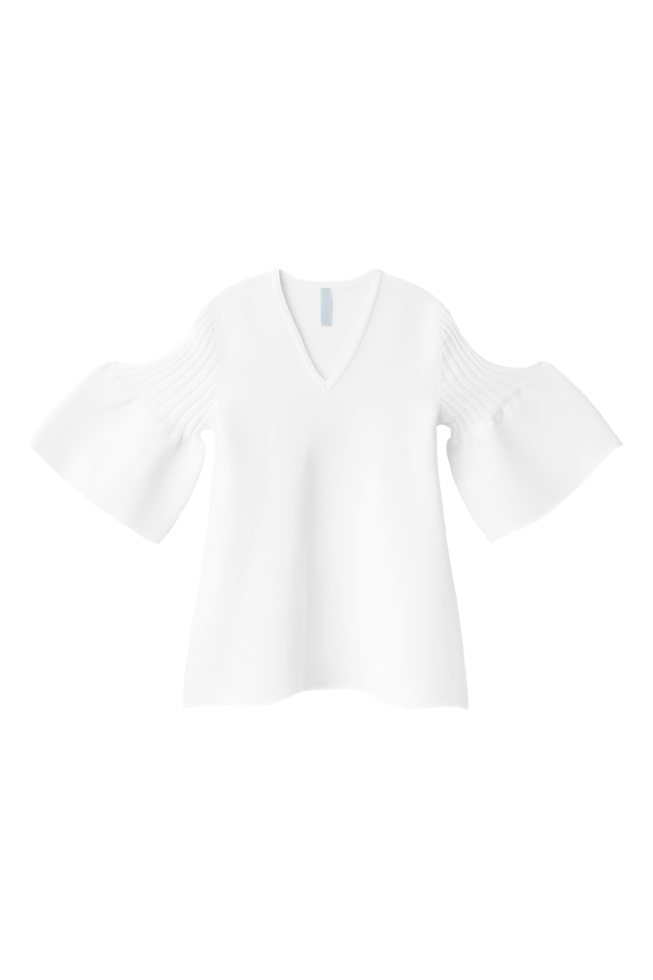 POTTERY SHORT BELL SLEEVE FLARE TOP - WHITE