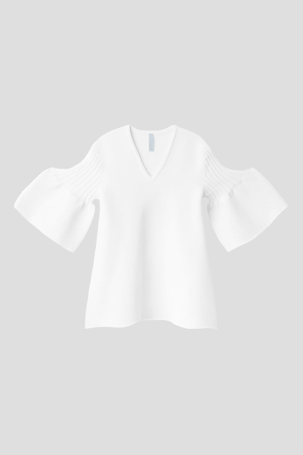 POTTERY SHORT BELL SLEEVE FLARE TOP - WHITE