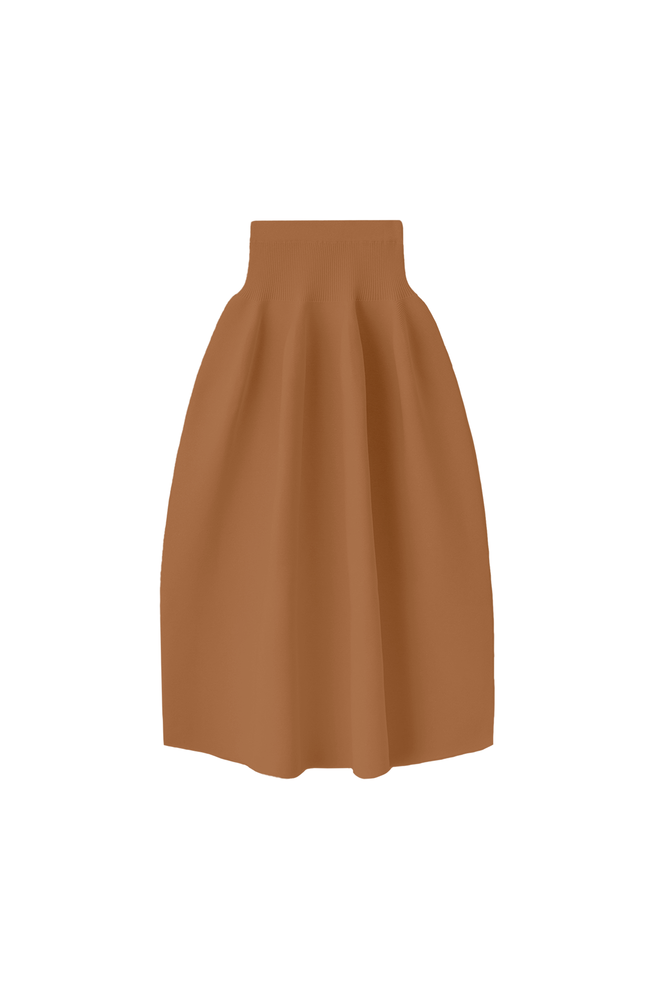 POTTERY SKIRT - SADDLE BROWN