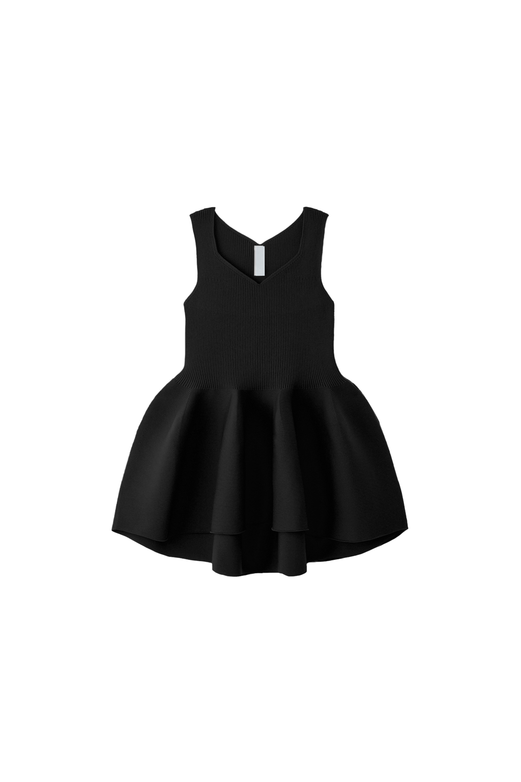 POTTERY SLEEVELESS TOP - BLACK
