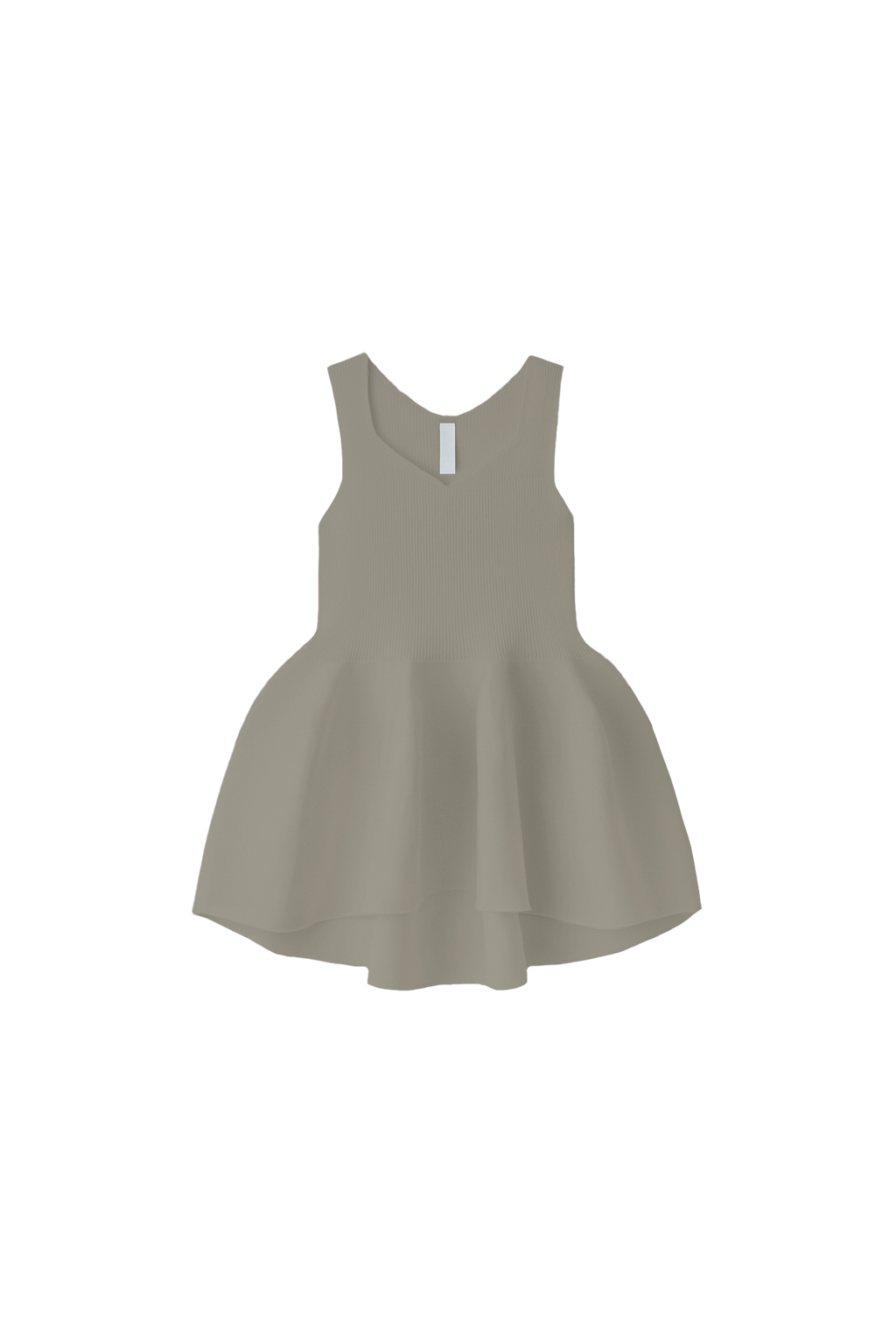 POTTERY SLEEVELESS TOP - STONE GRAY