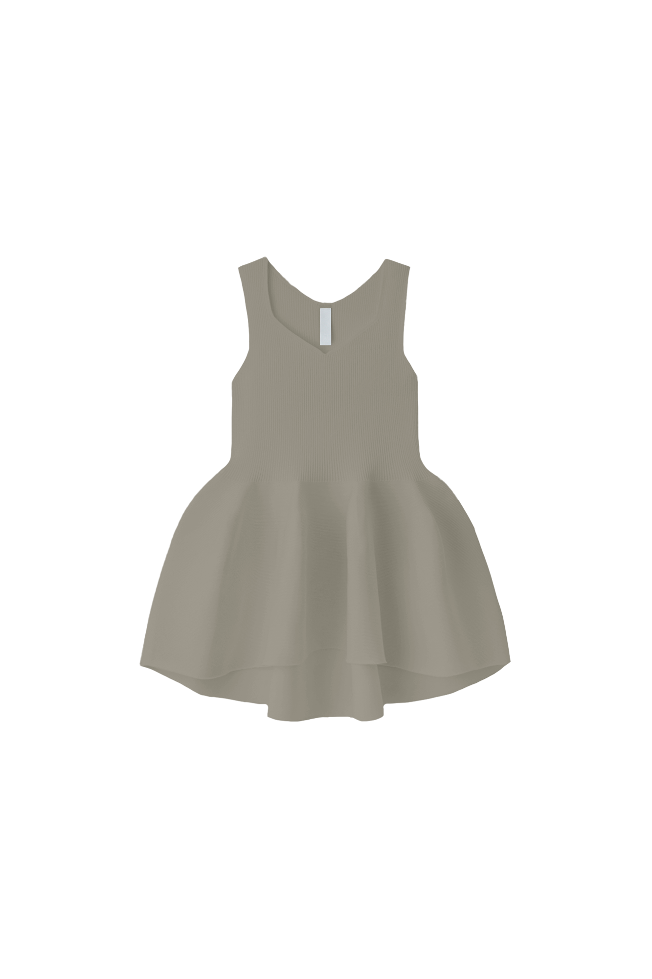 POTTERY SLEEVELESS TOP - STONE GRAY