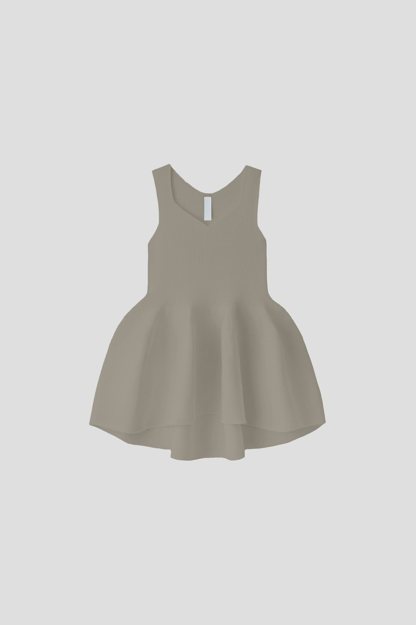 POTTERY SLEEVELESS TOP - STONE GRAY