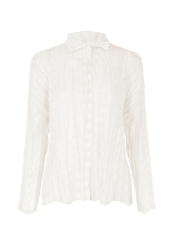 Twisted Border Shirt - WHITE