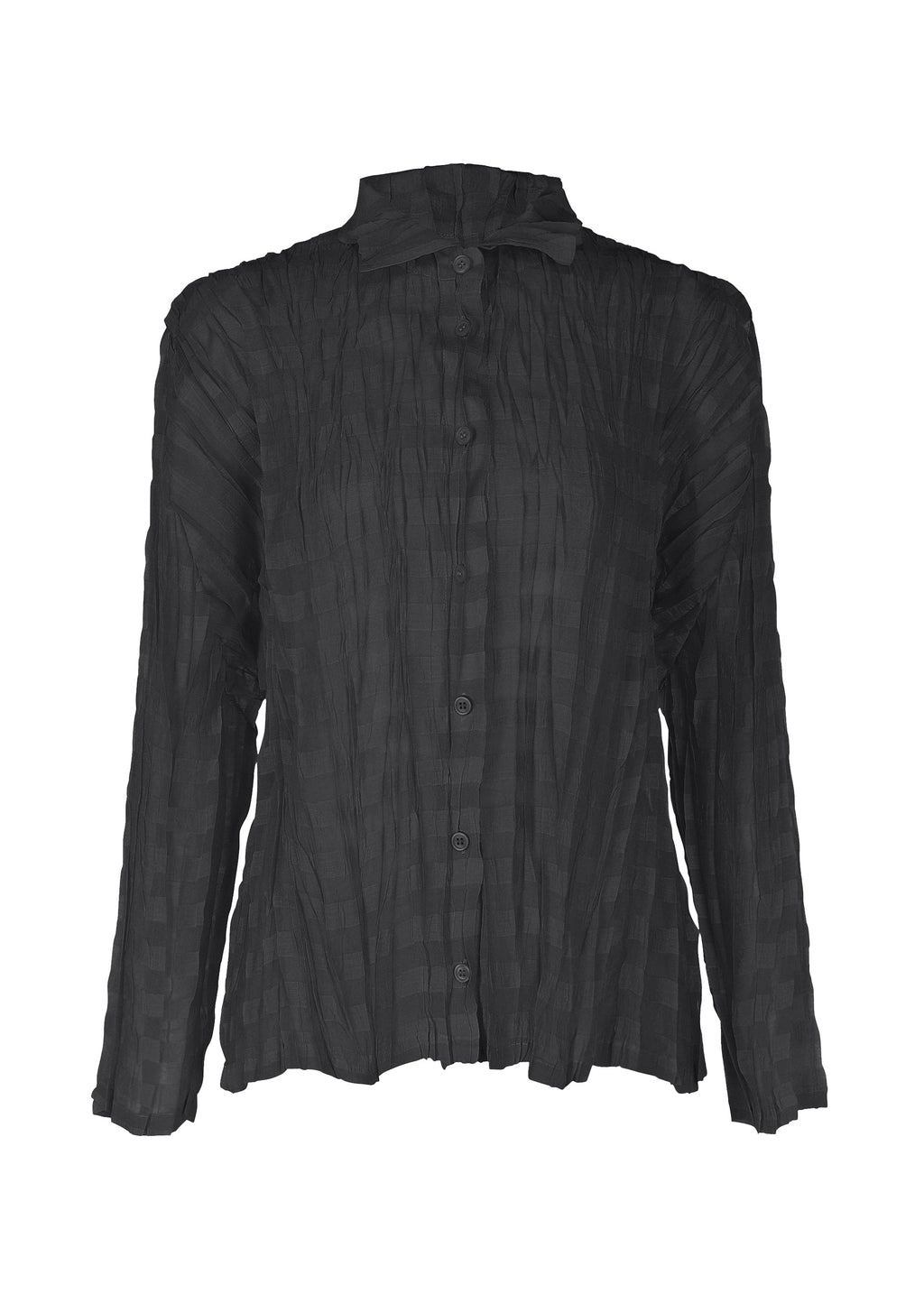 Twisted Border Shirt - BLACK